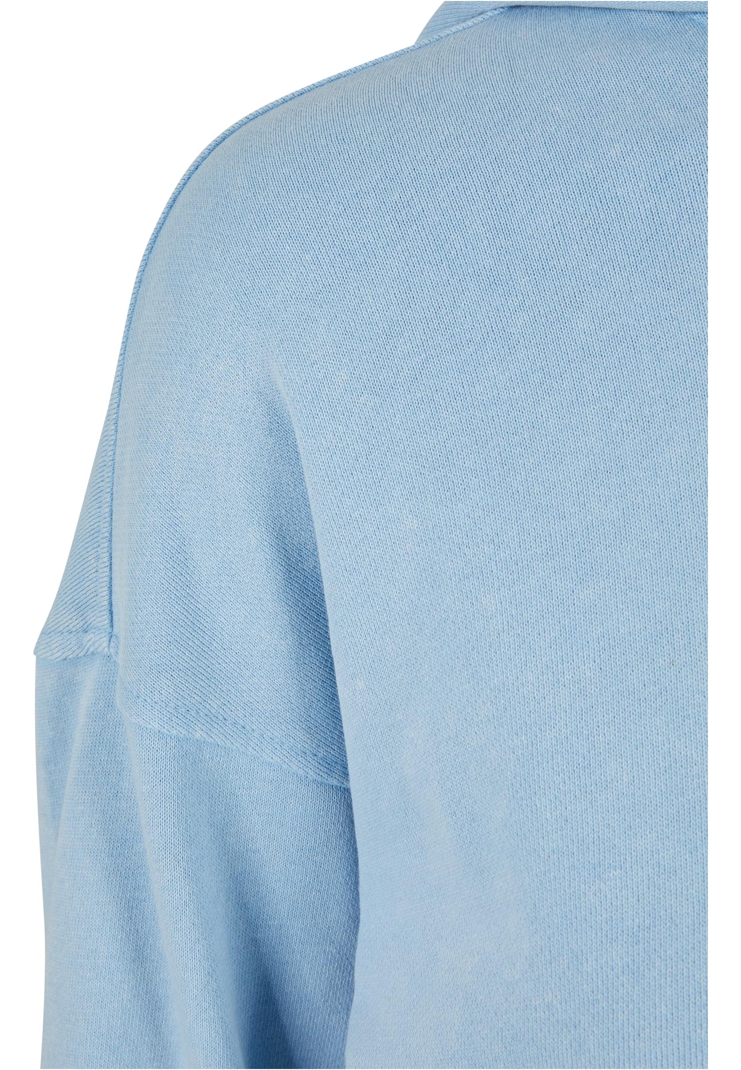 Ladies Short Flower Embroidery Terry Hoody balticblue 3XL - variant image 8