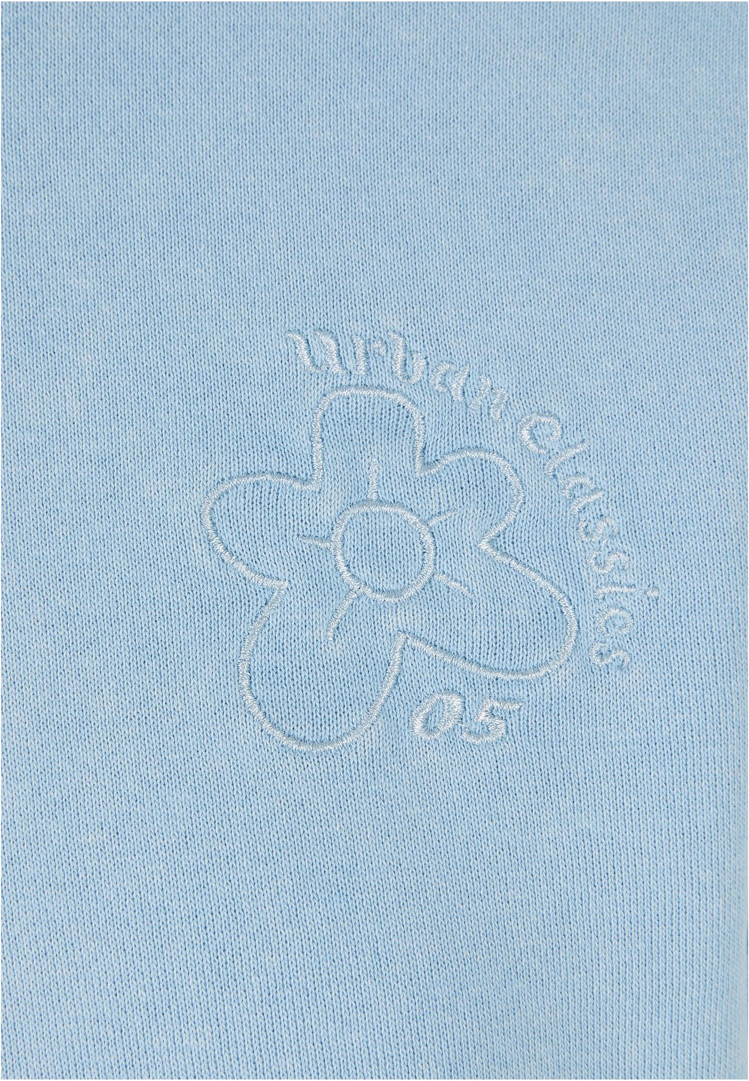 Ladies Short Flower Embroidery Terry Hoody balticblue 3XL - variant image 9