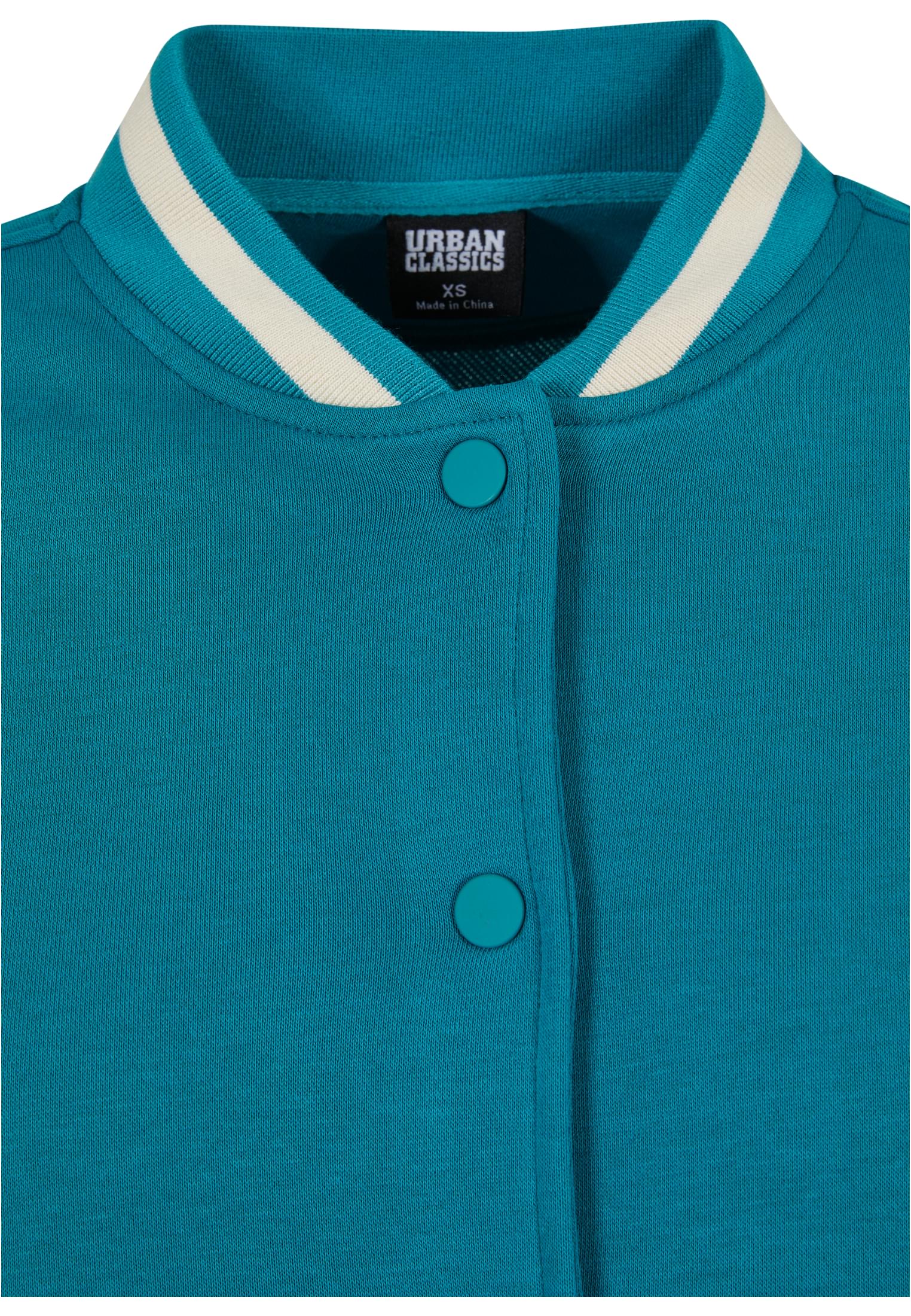 Ladies Oversized 2 Tone College Terry Jacket watergreen/whitesand 3XL - variant image 7