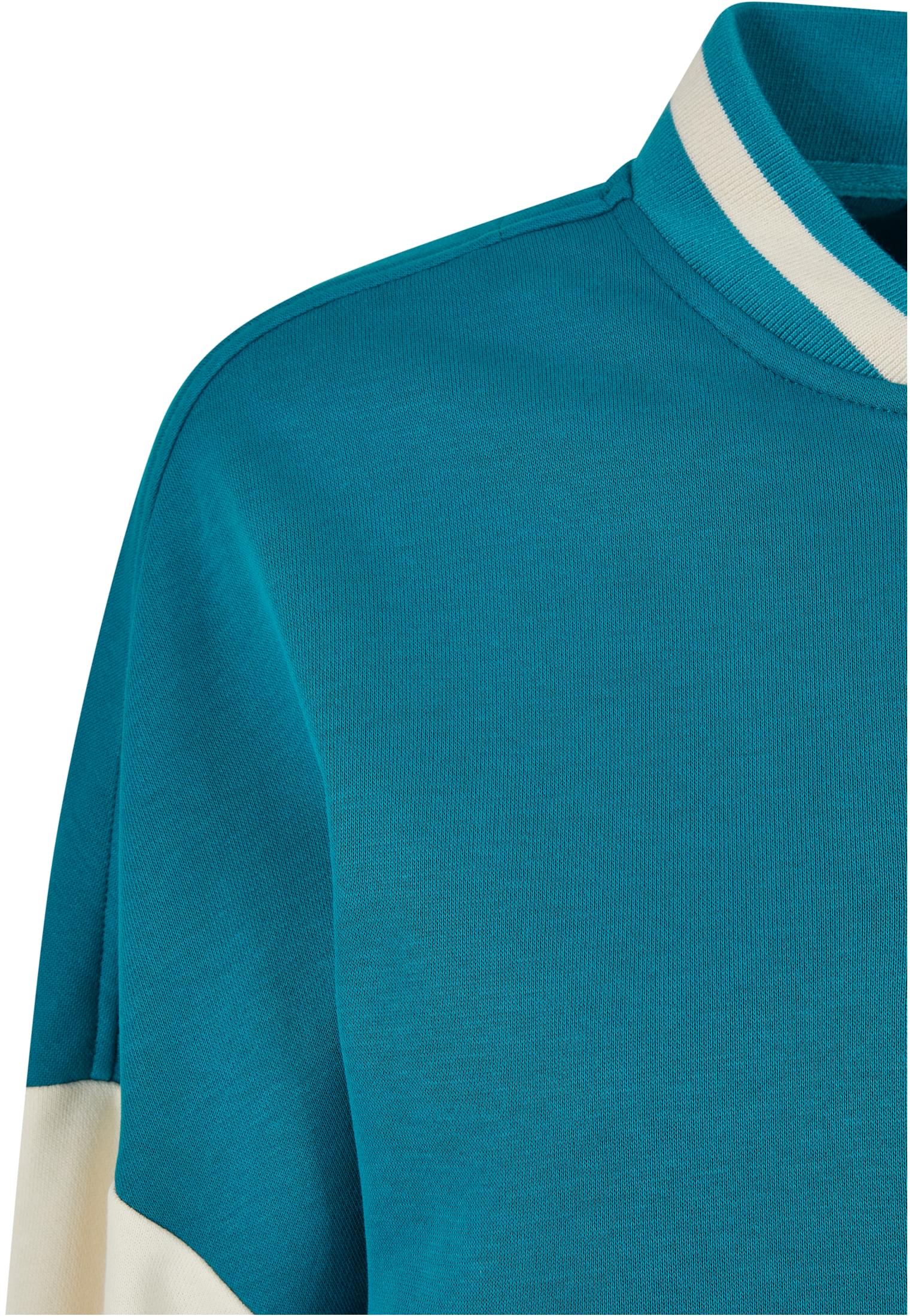Ladies Oversized 2 Tone College Terry Jacket watergreen/whitesand 3XL - variant image 8