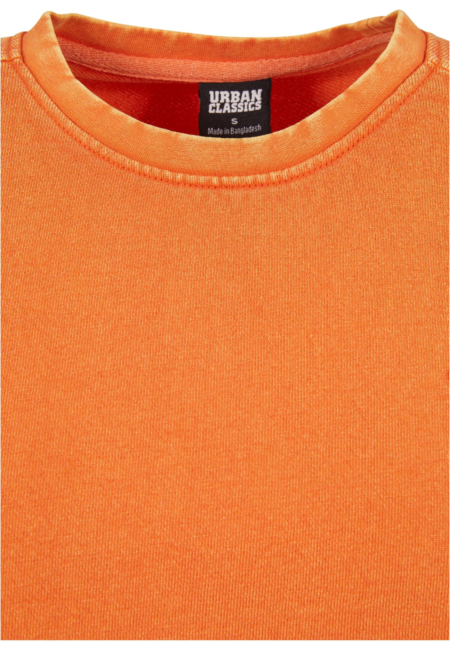 Ladies Cropped Flower Embroidery Terry Crewneck vintageorange 3XL - variant image 7