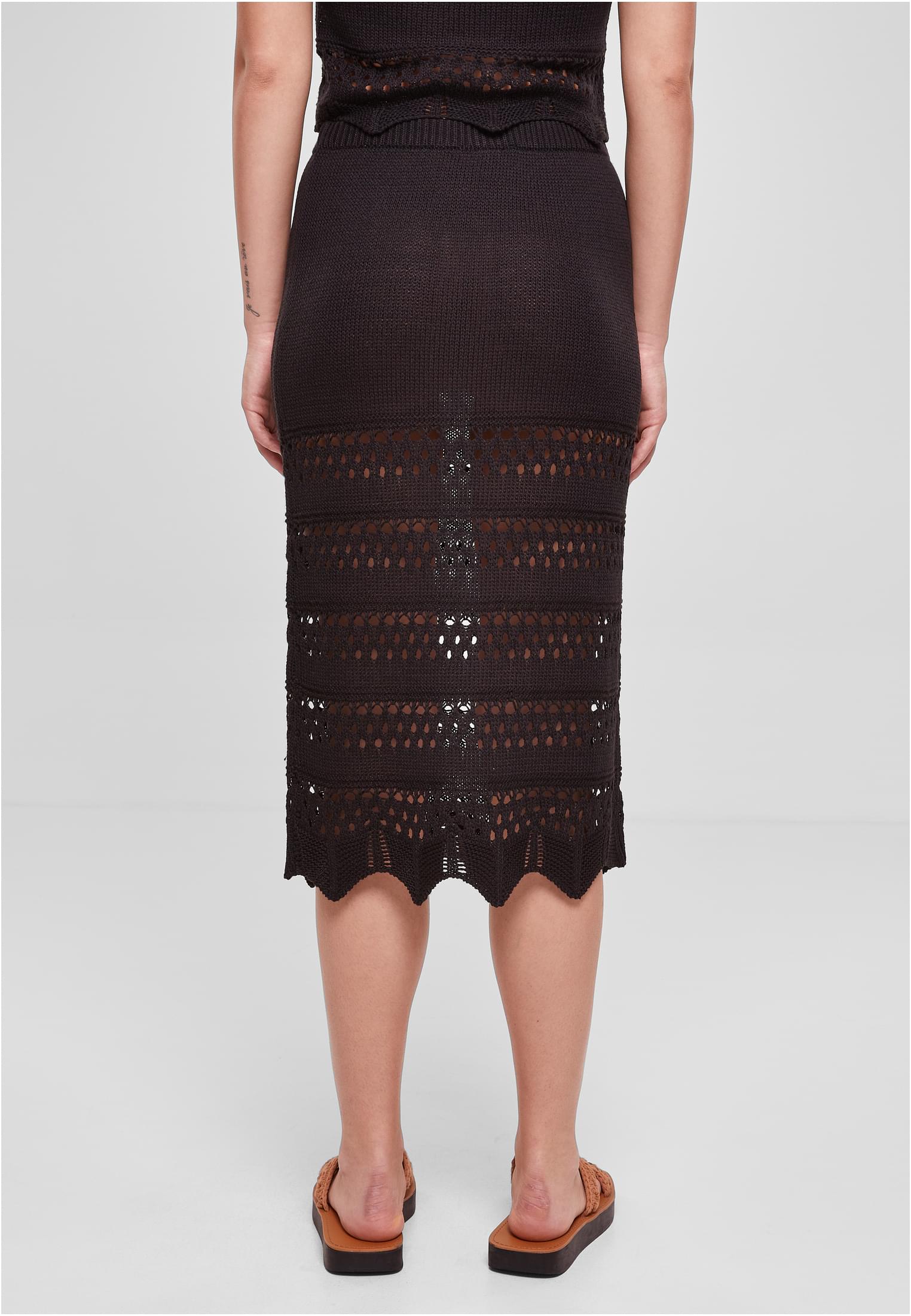 Ladies 3/4 Crochet Knit Skirt black 3XL - variant image 2