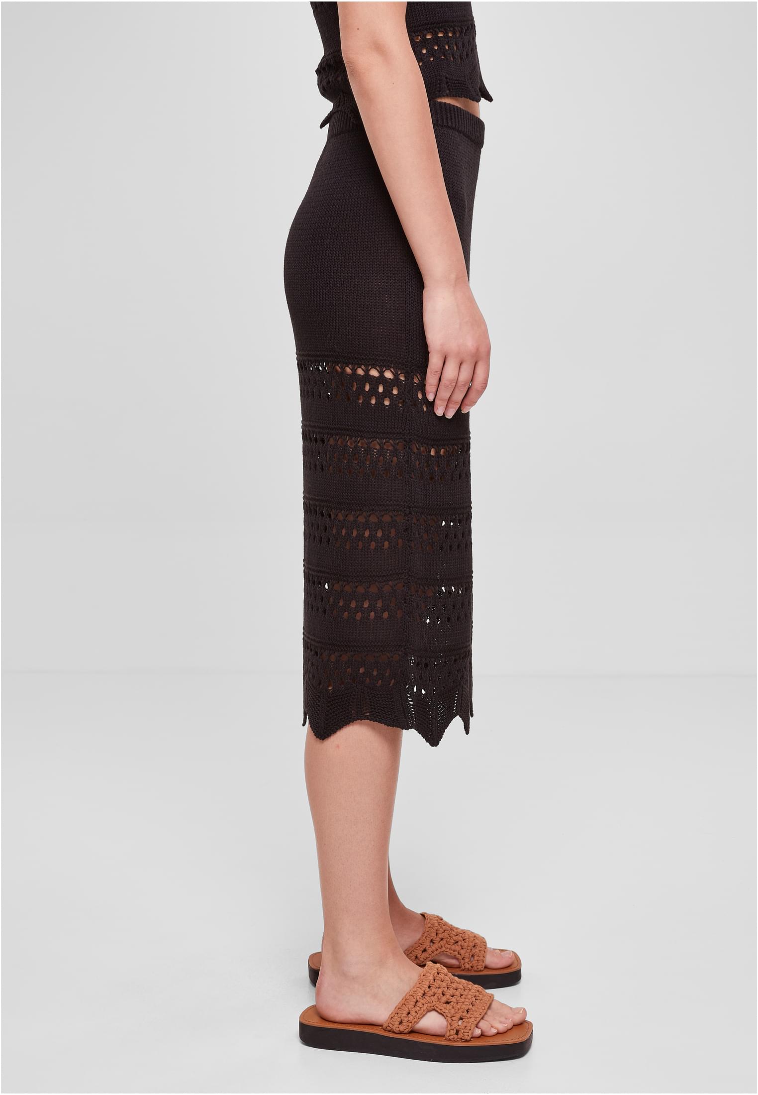 Ladies 3/4 Crochet Knit Skirt black 3XL - variant image 3