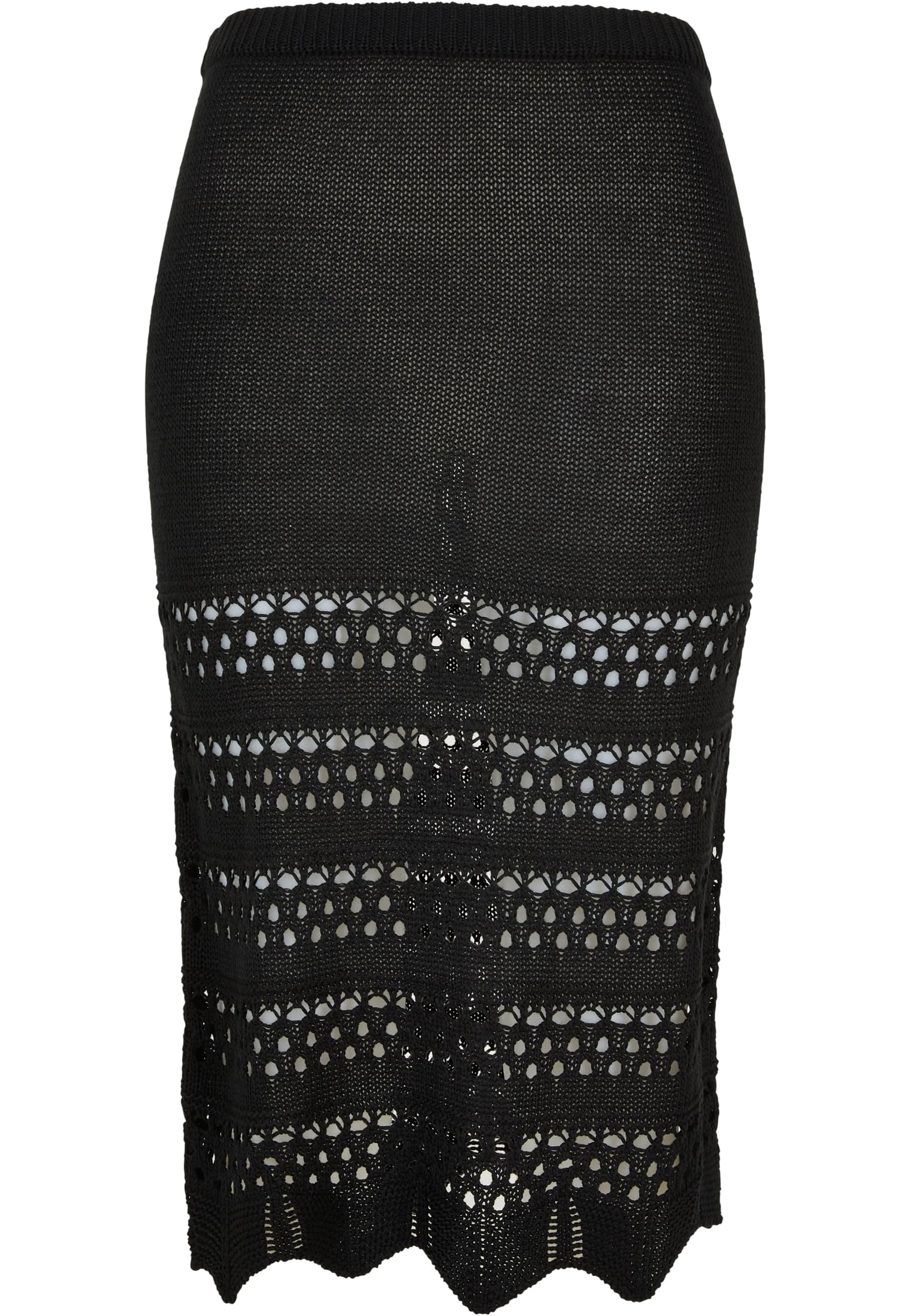 Ladies 3/4 Crochet Knit Skirt black 3XL - variant image 5