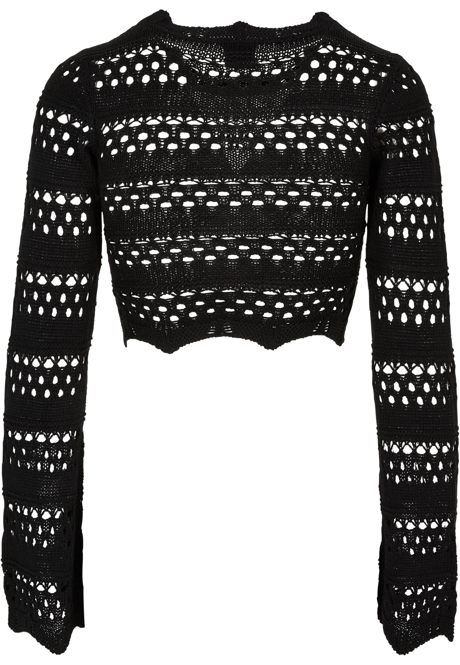Femmes Pull Crochet Tricoté Court Noir 3XL
 - variant image 6