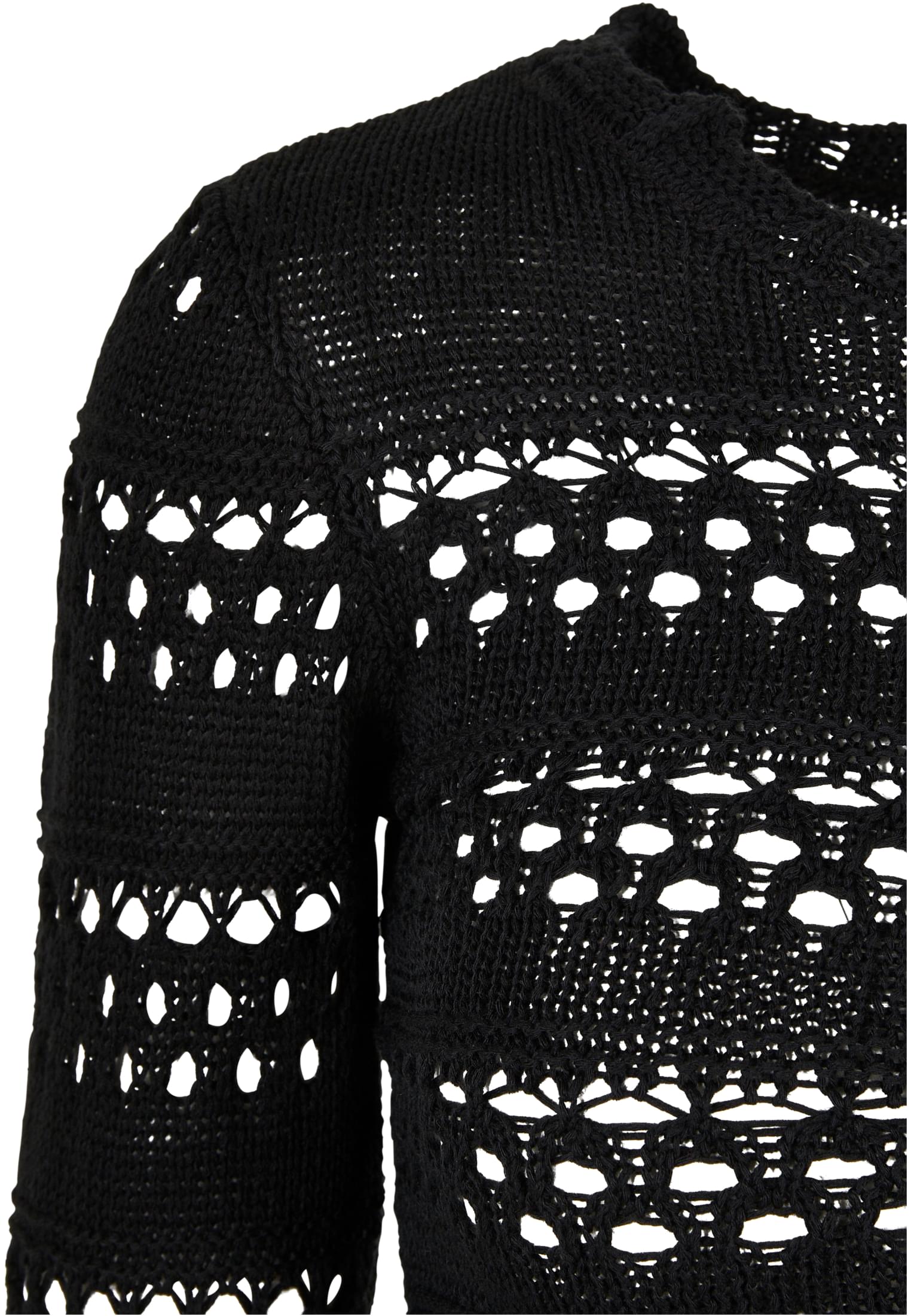 Femmes Pull Crochet Tricoté Court Noir 3XL
 - variant image 8