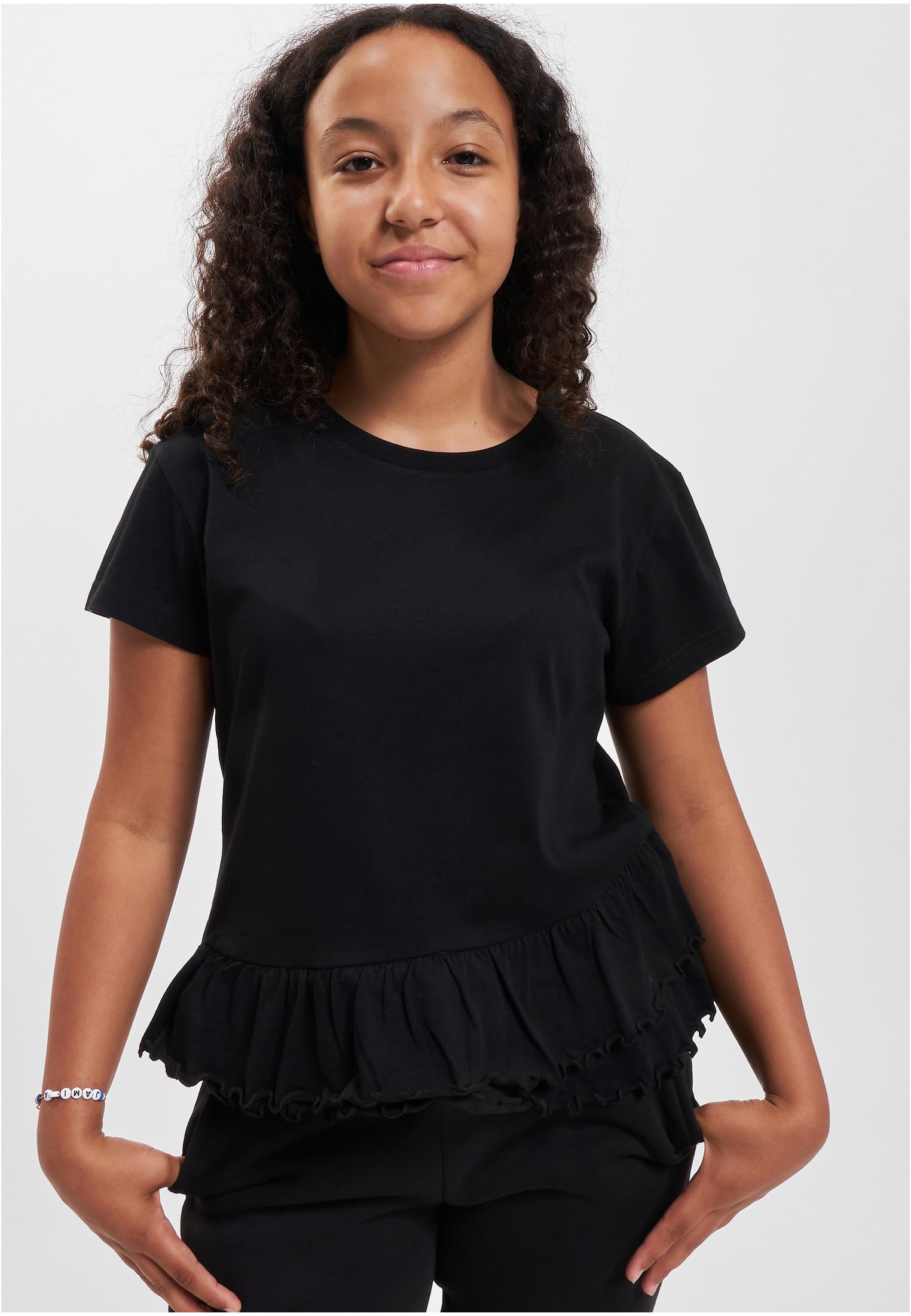 Fille T-shirt Volant Organique noir 110/116
 - alternate variant 1