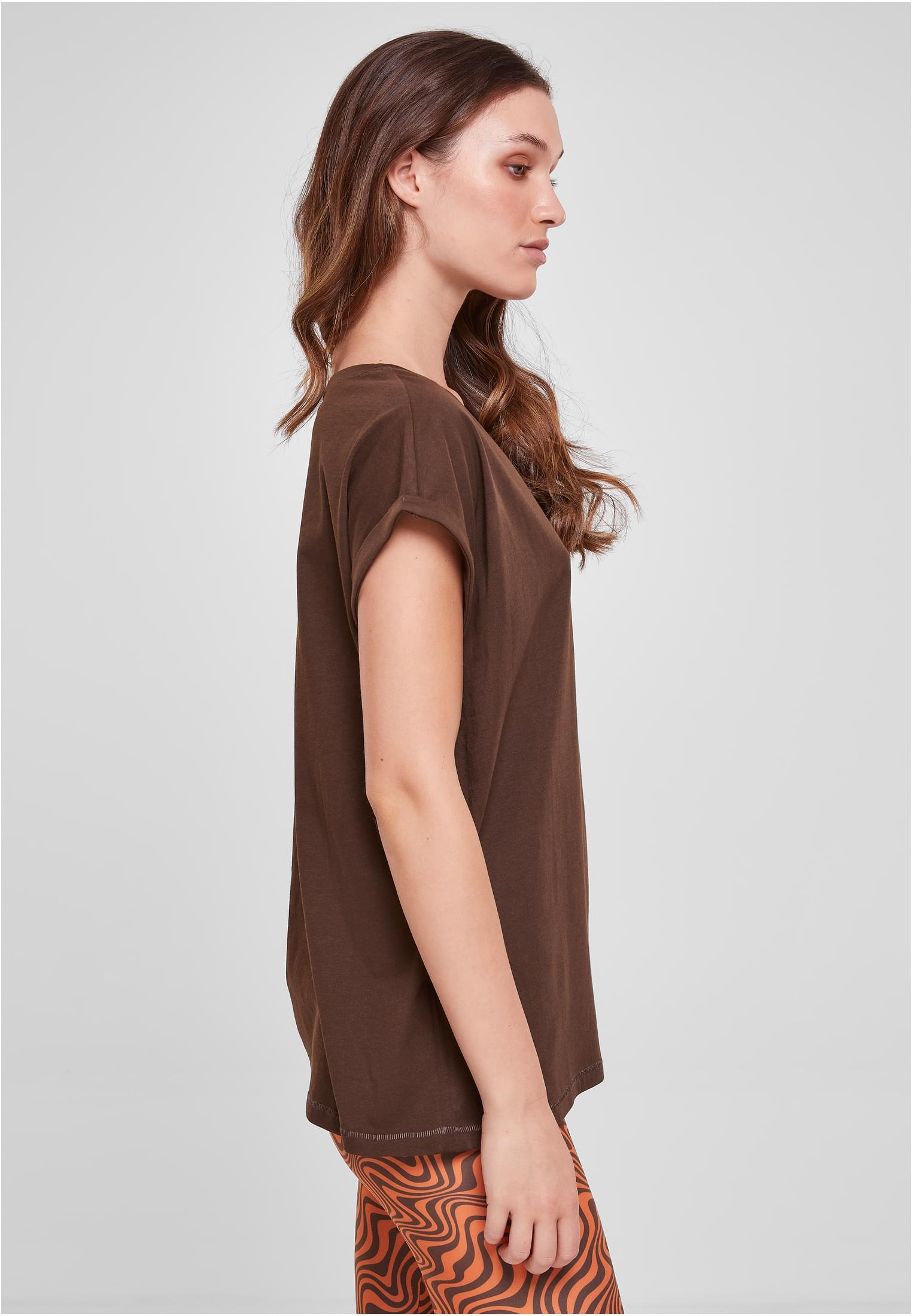 Ladies Extended Shoulder Tee marrón 3XL
 - variant image 3