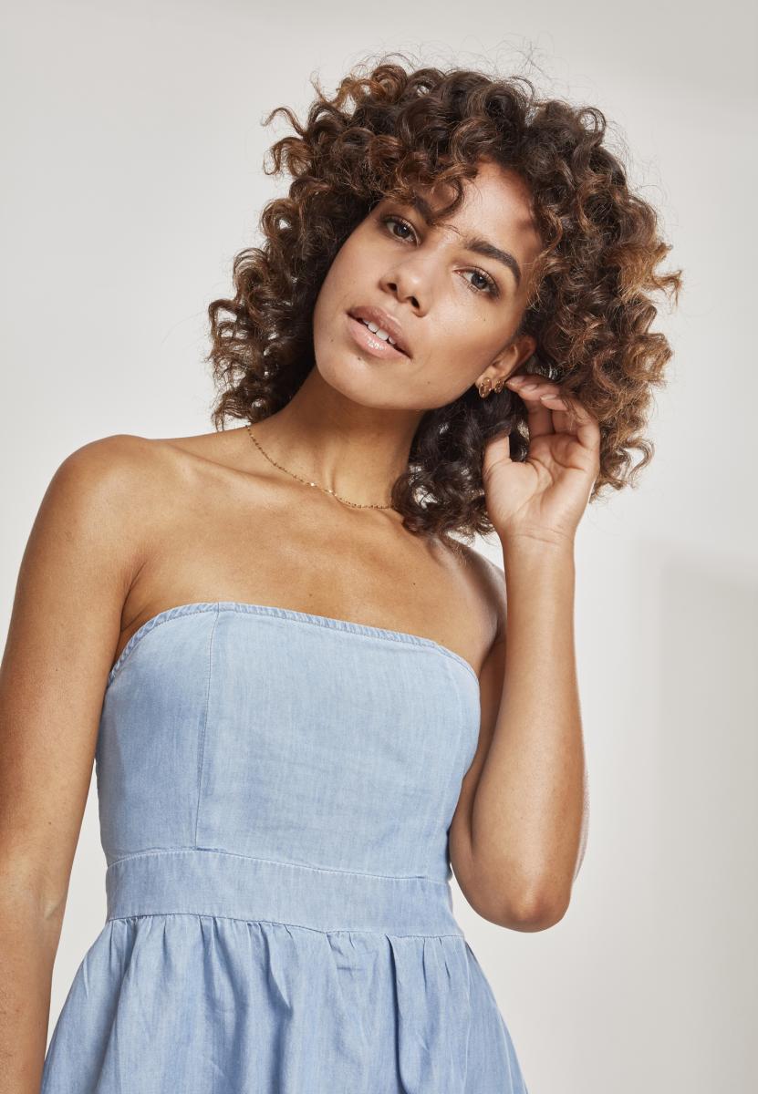 Ladies Denim Bandeau Dress bluewash L - variant image 5
