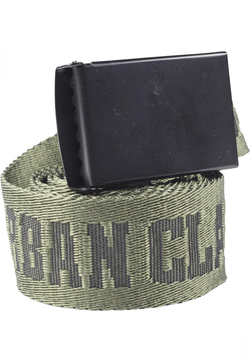 Jaquard Logo Belt blk/darkolive/blk 120cm - variant image 3