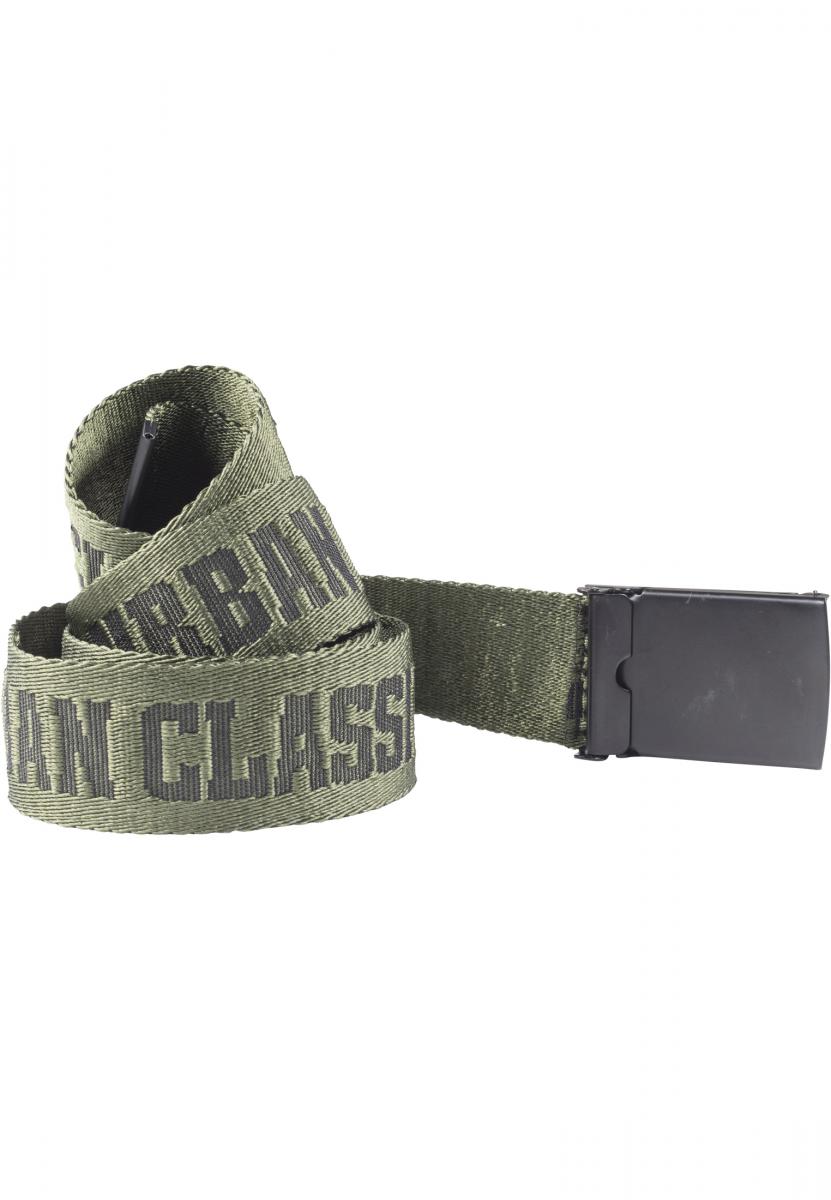 Jaquard Logo Belt blk/darkolive/blk 120cm - variant image 4