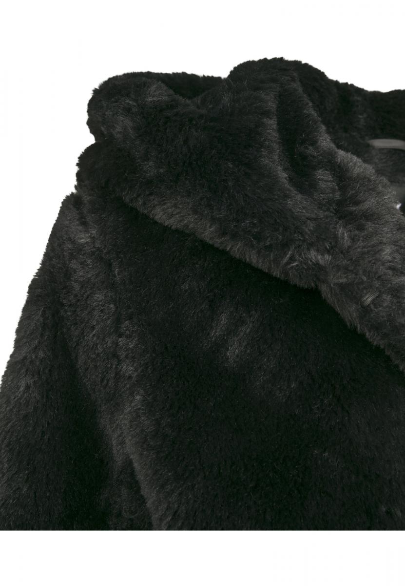 レディース フーデッド テディ コート ブラック 3XL
 - variant image 9
