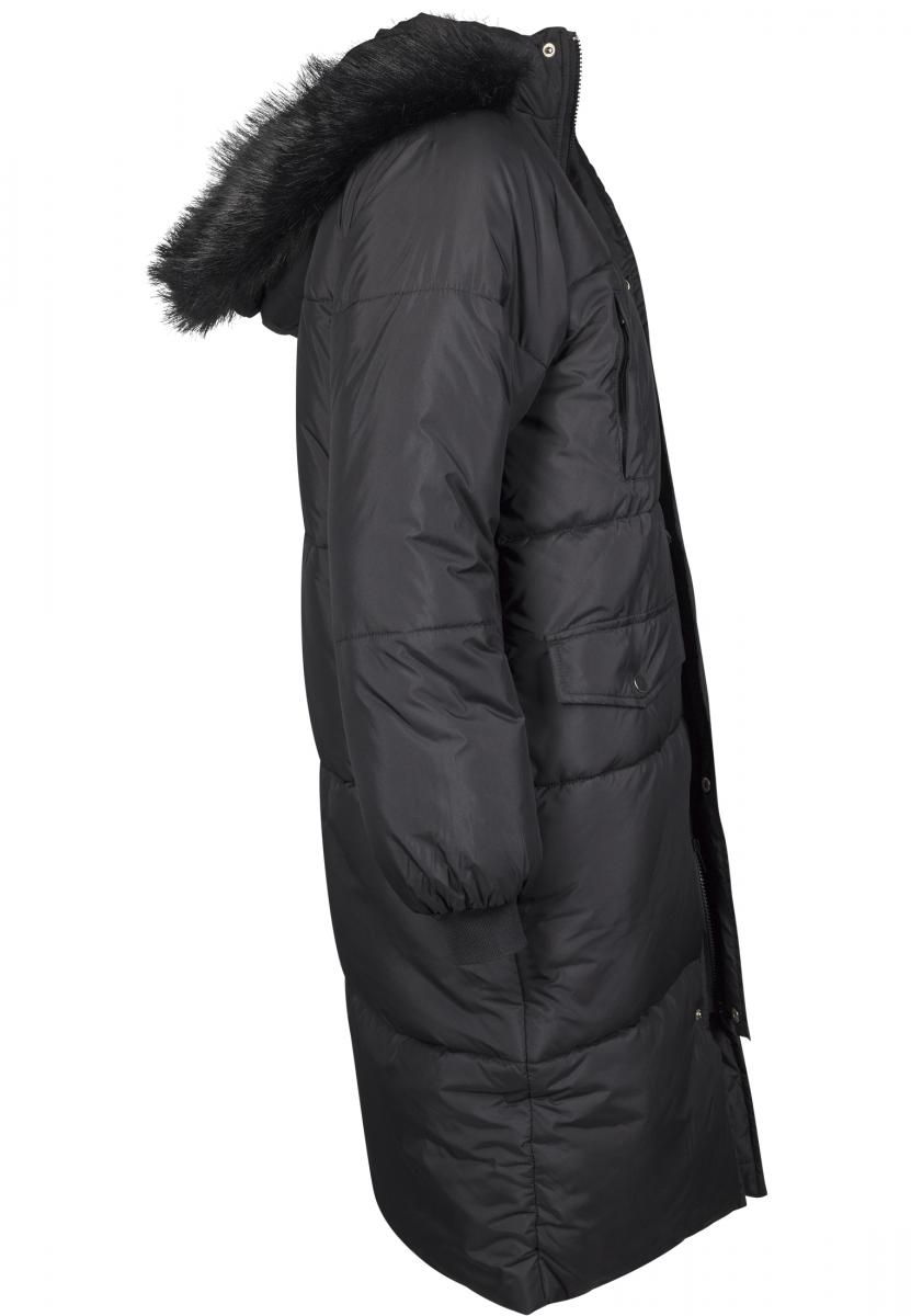 Ladies Oversize Faux Fur Puffer Coat blk/blk 3XL - variant image 11