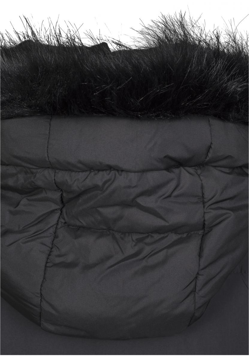 Ladies Oversize Faux Fur Puffer Coat blk/blk 3XL - variant image 13