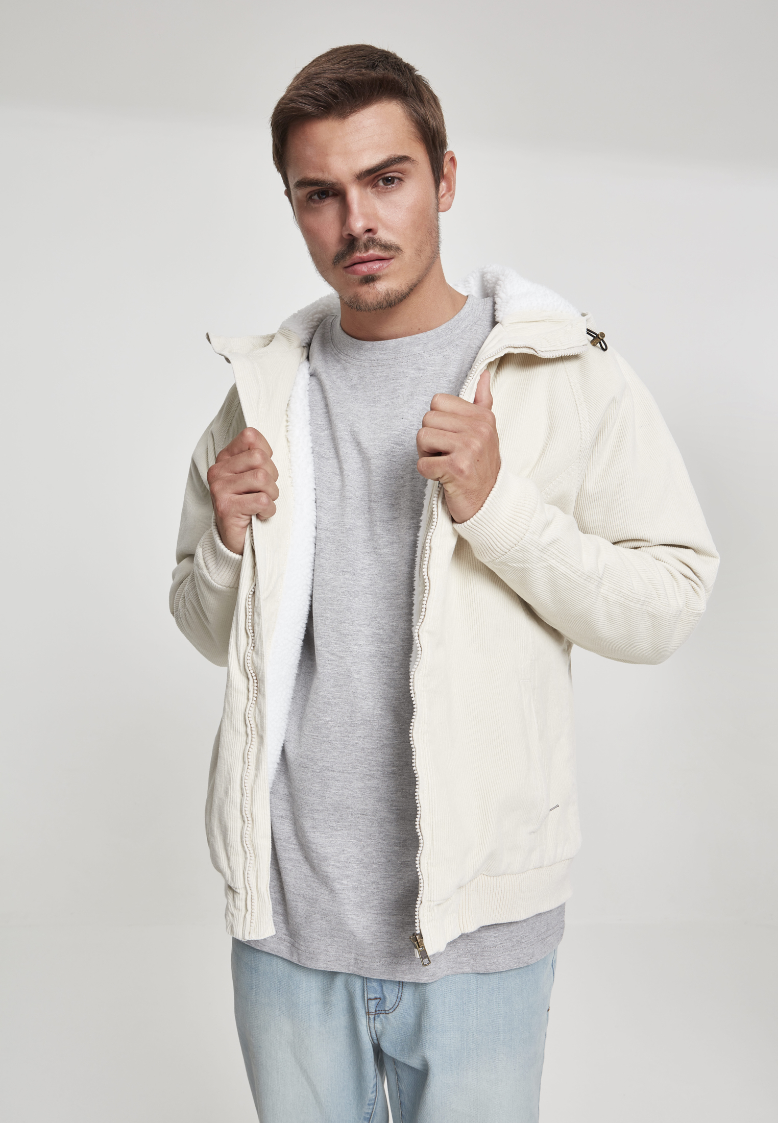 Hooded Corduroy Jacket lightsand/offwhite L - alternate variant 1