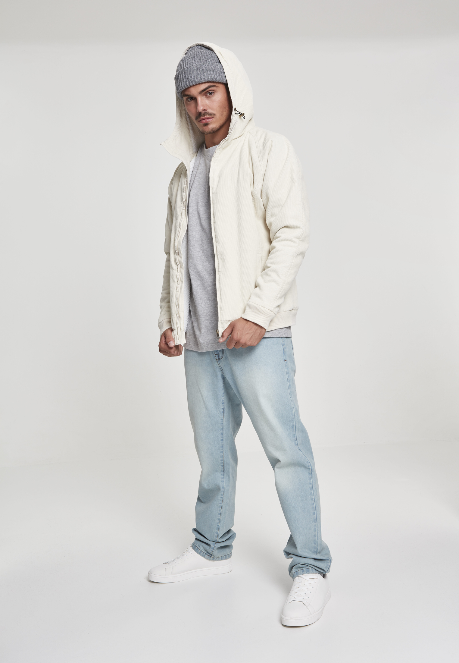 Hooded Corduroy Jacket lightsand/offwhite L - variant image 10