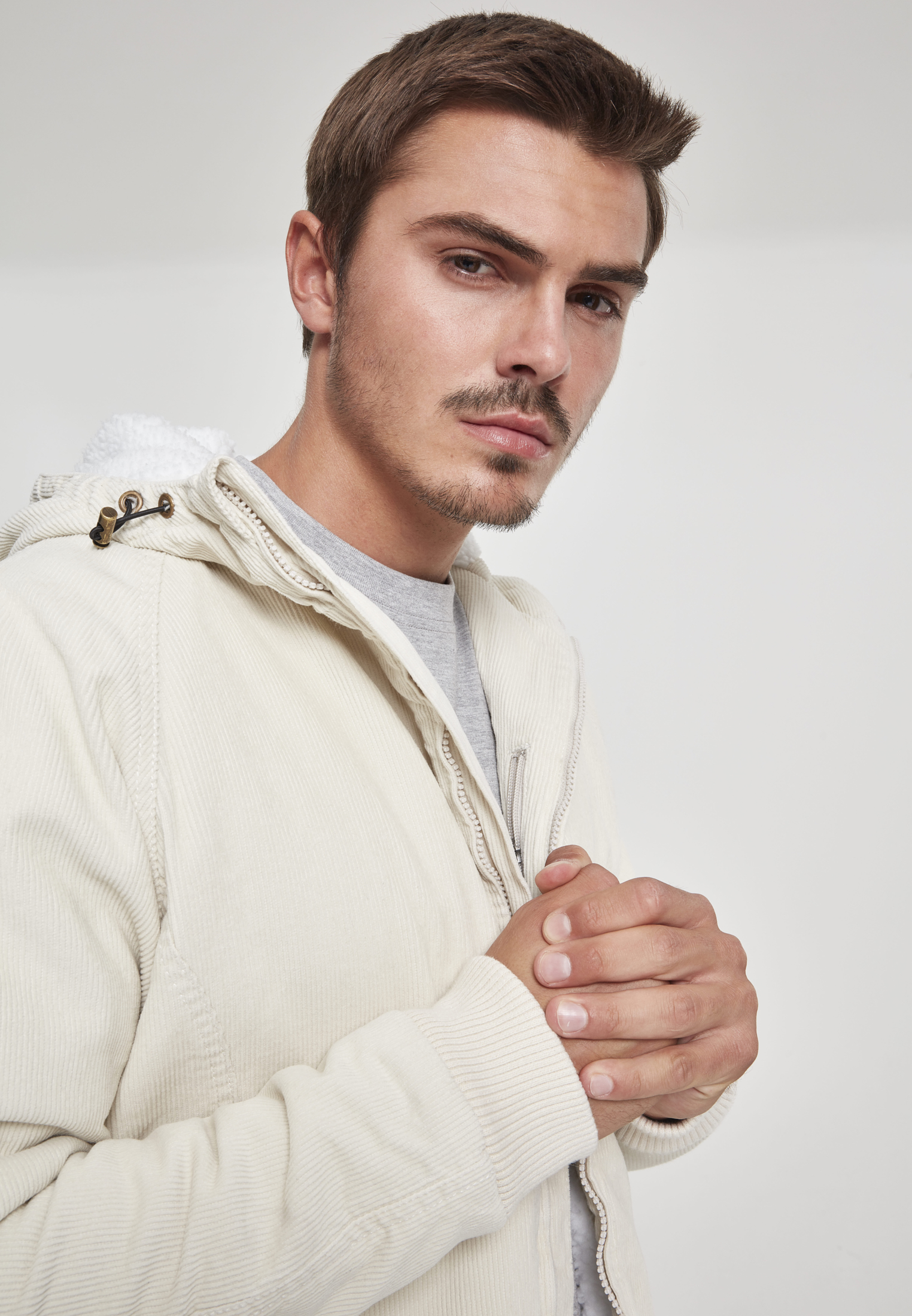 Hooded Corduroy Jacket lightsand/offwhite L - variant image 7