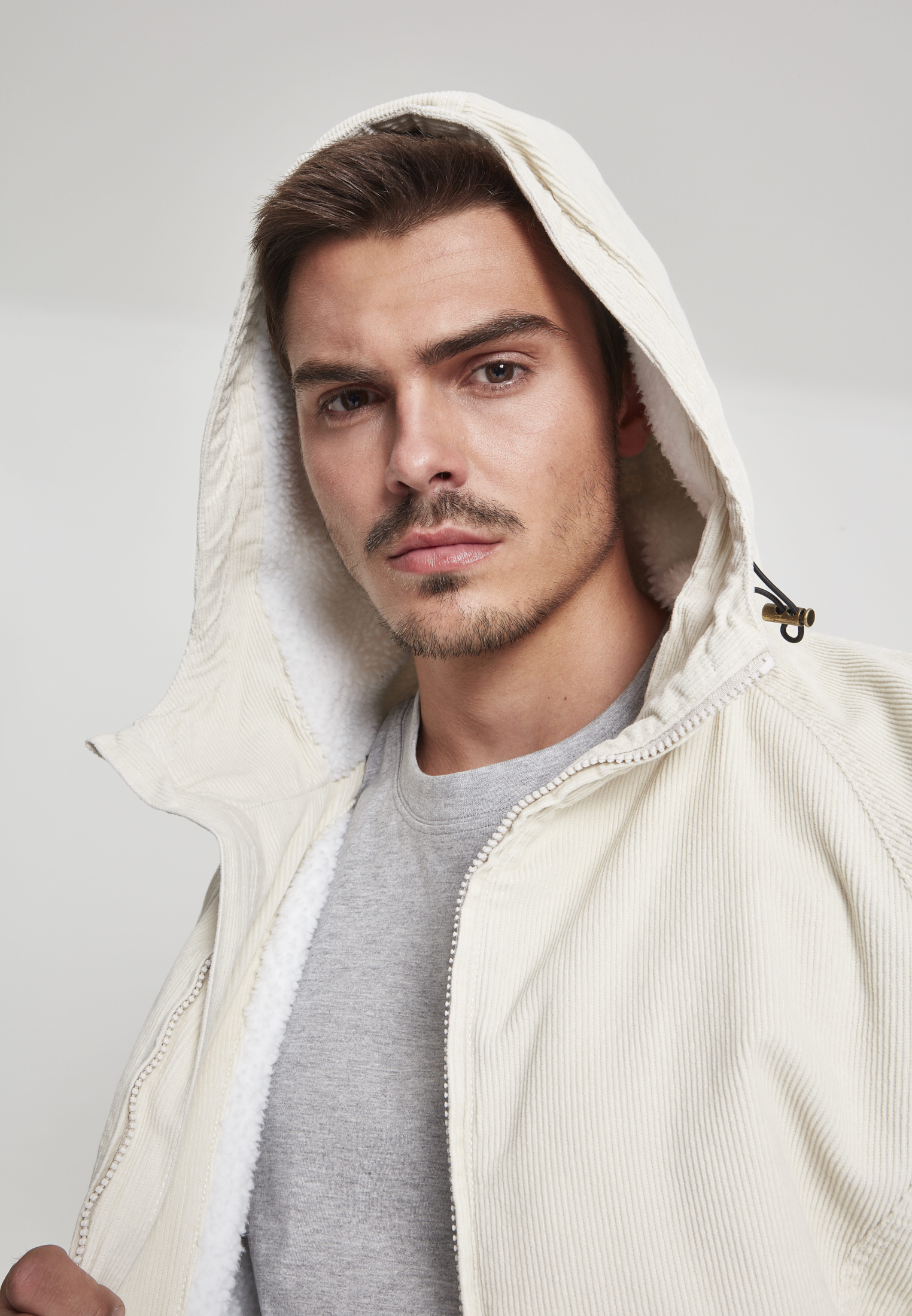 Hooded Corduroy Jacket lightsand/offwhite L - variant image 8