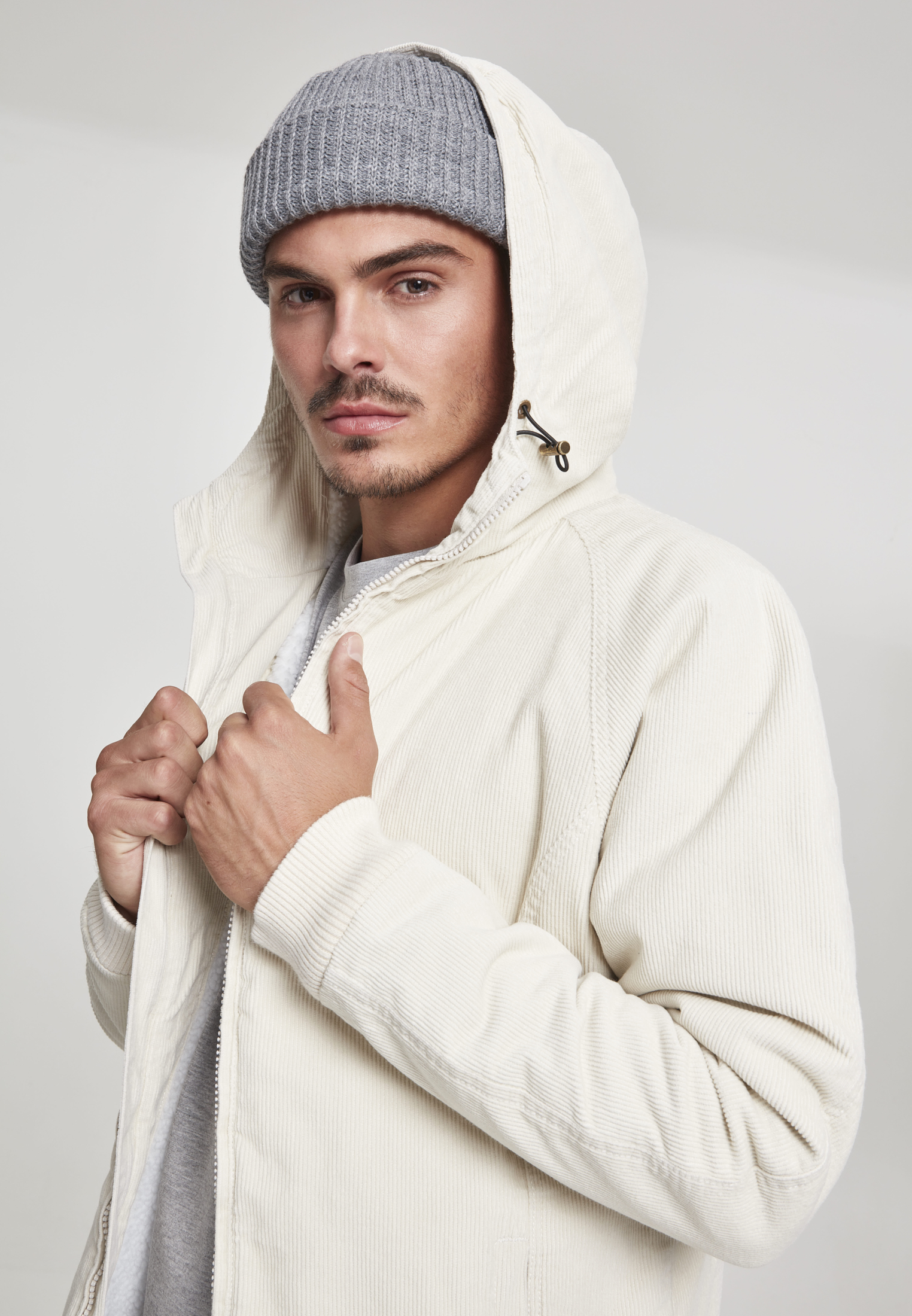 Hooded Corduroy Jacket lightsand/offwhite L - variant image 9