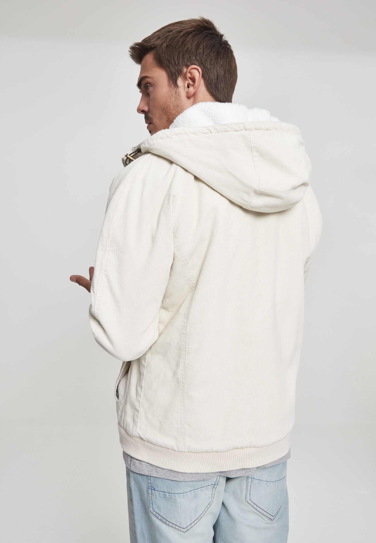 Hooded Corduroy Jacket lightsand/offwhite L - variant image 2