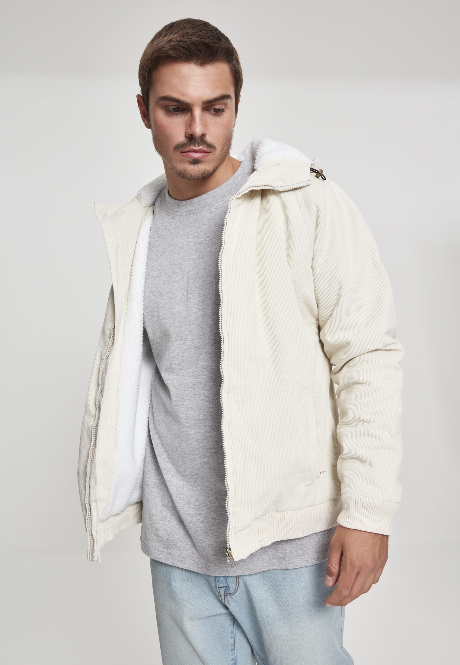 Hooded Corduroy Jacket lightsand/offwhite L - variant image 4