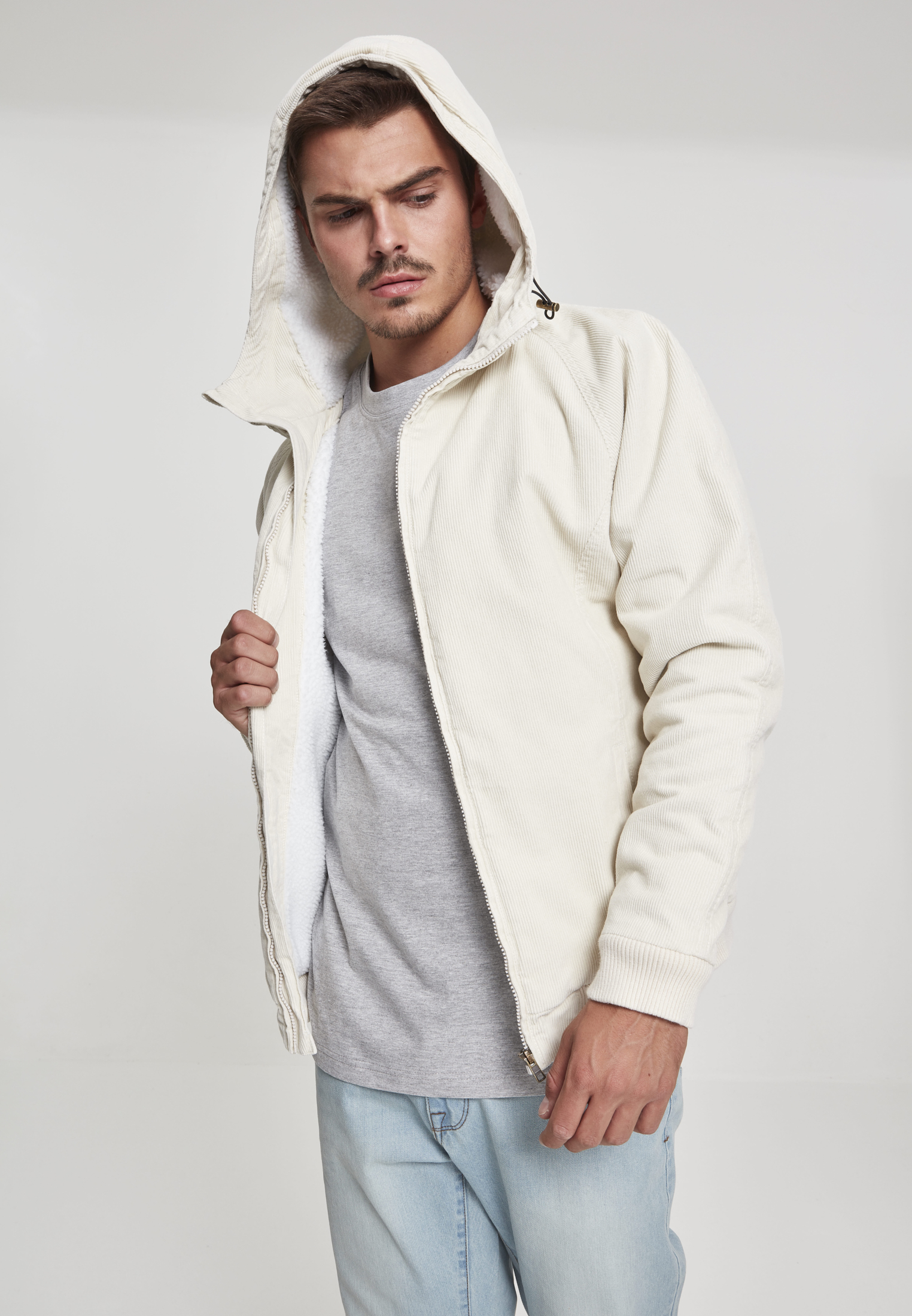 Hooded Corduroy Jacket lightsand/offwhite L - variant image 5