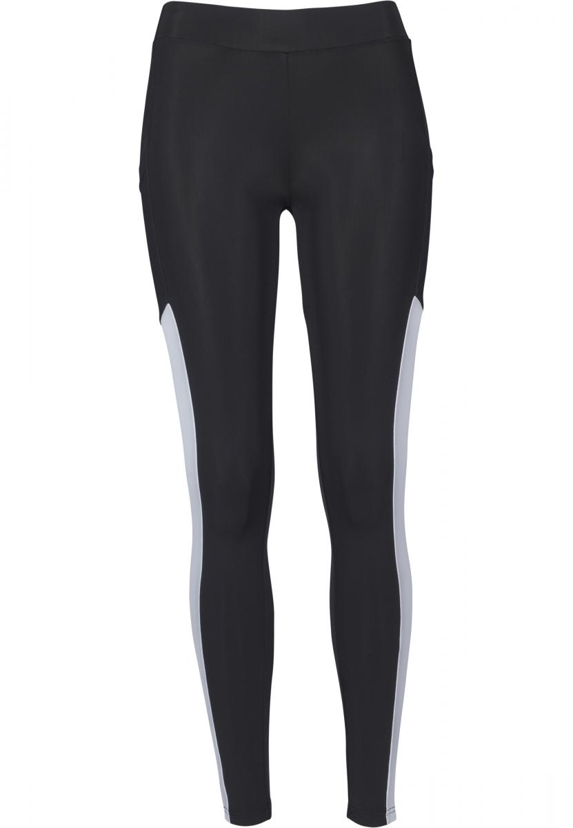 Ladies Tech Mesh Striped Pocket Leggings blk/wht 3XL - variant image 9