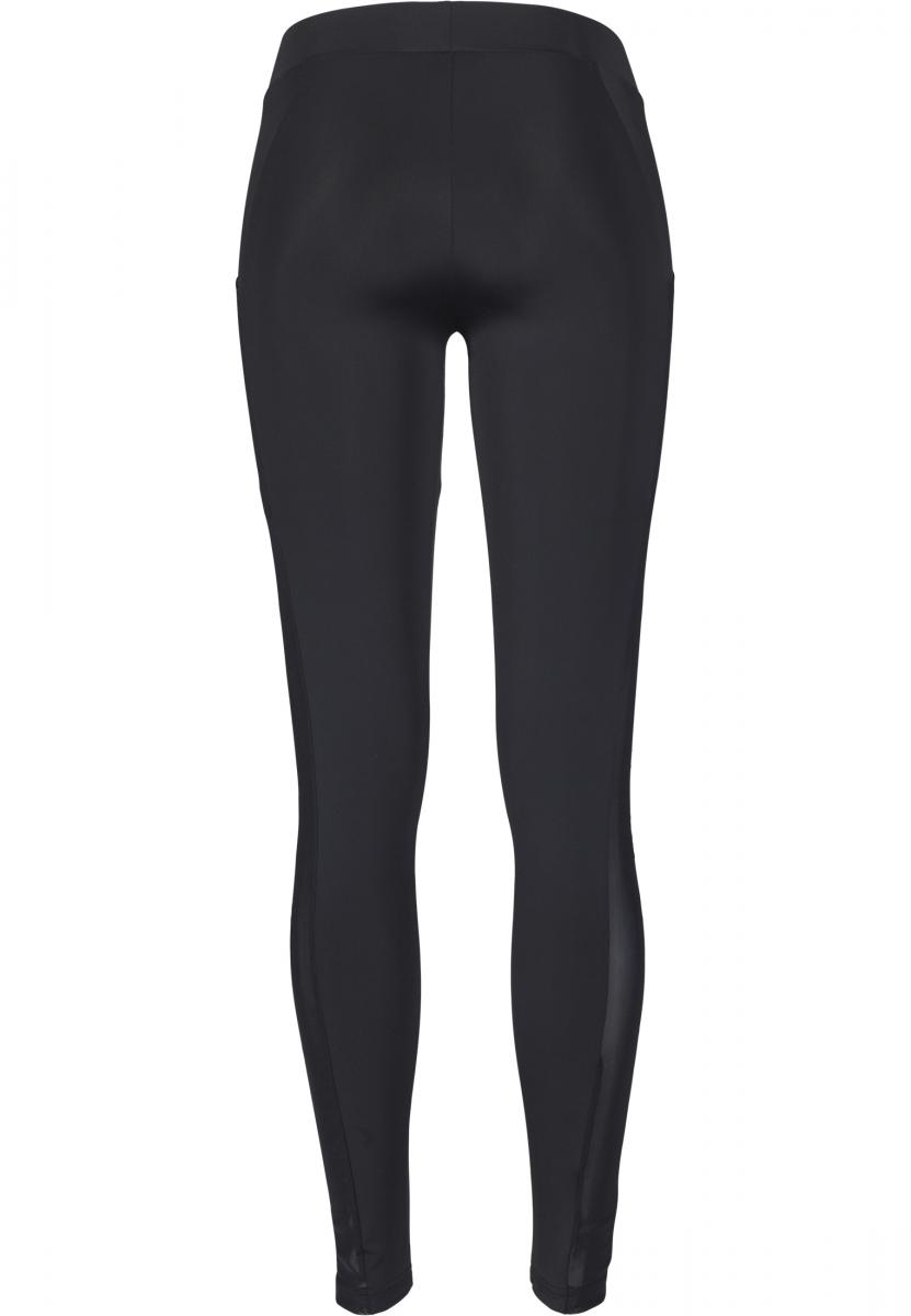 Ladies Tech Mesh Striped Pocket Leggings blk/wht 3XL - variant image 10