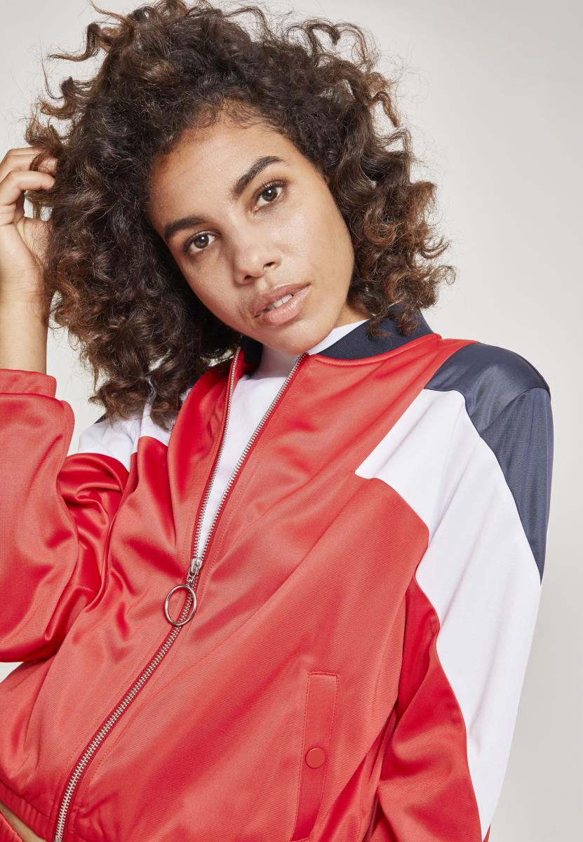 Ladies 3-Tone Track Jacket firered/navy/white L - variant image 4