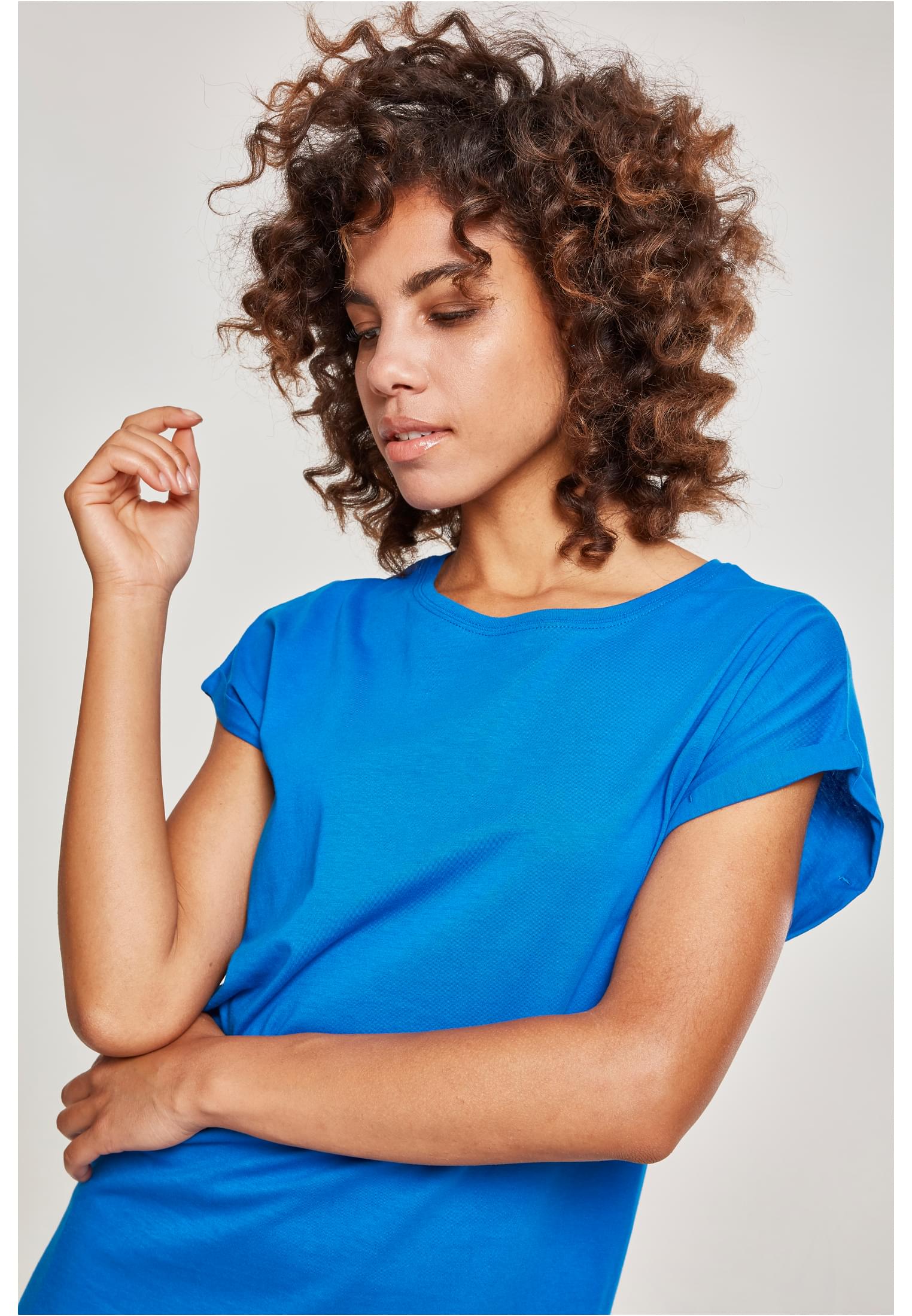 Frauen Verlängerter Schulter T-Shirt hellblau 3XL
 - variant image 5