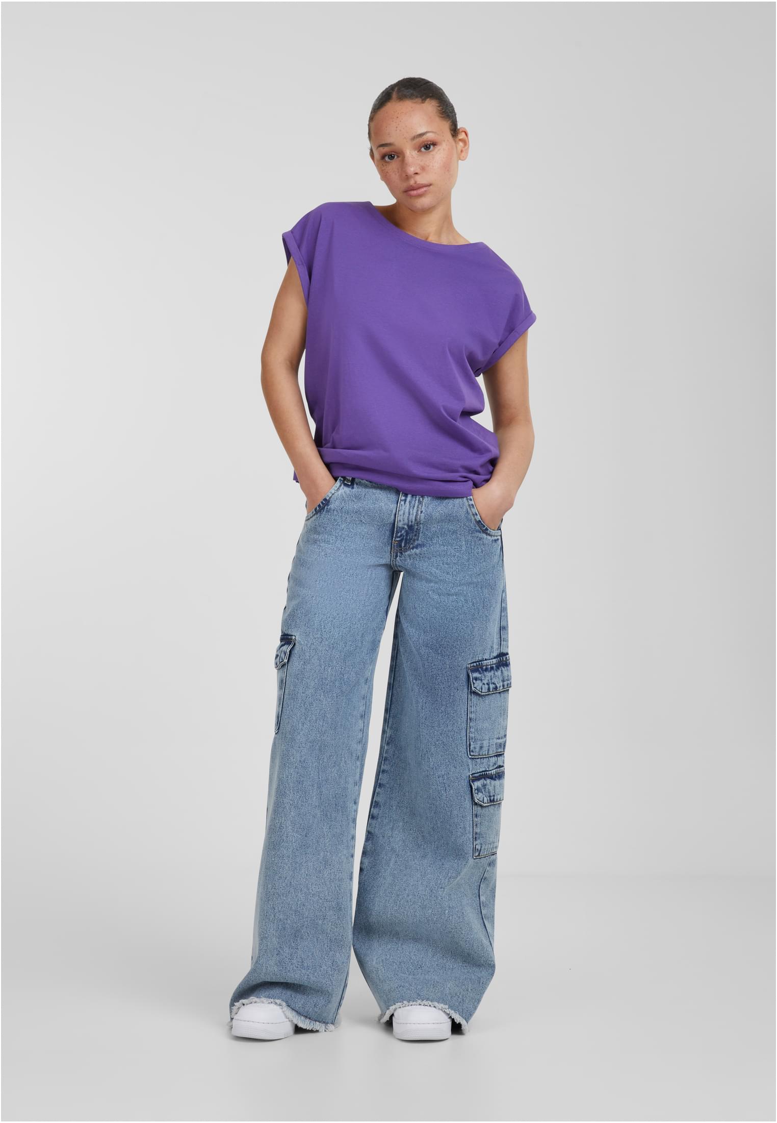 Ladies Extended Shoulder Tee ultraviolet 3XL - variant image 4