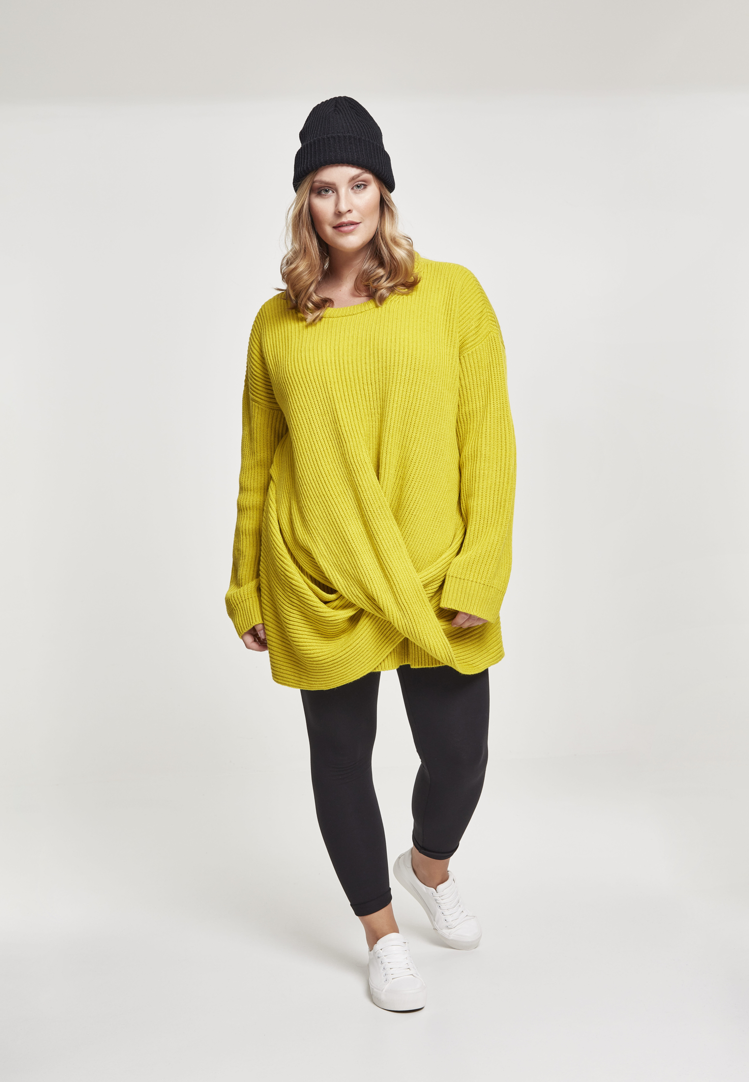 Ladies Wrapped Sweater lemonmustard 3XL - variant image 7