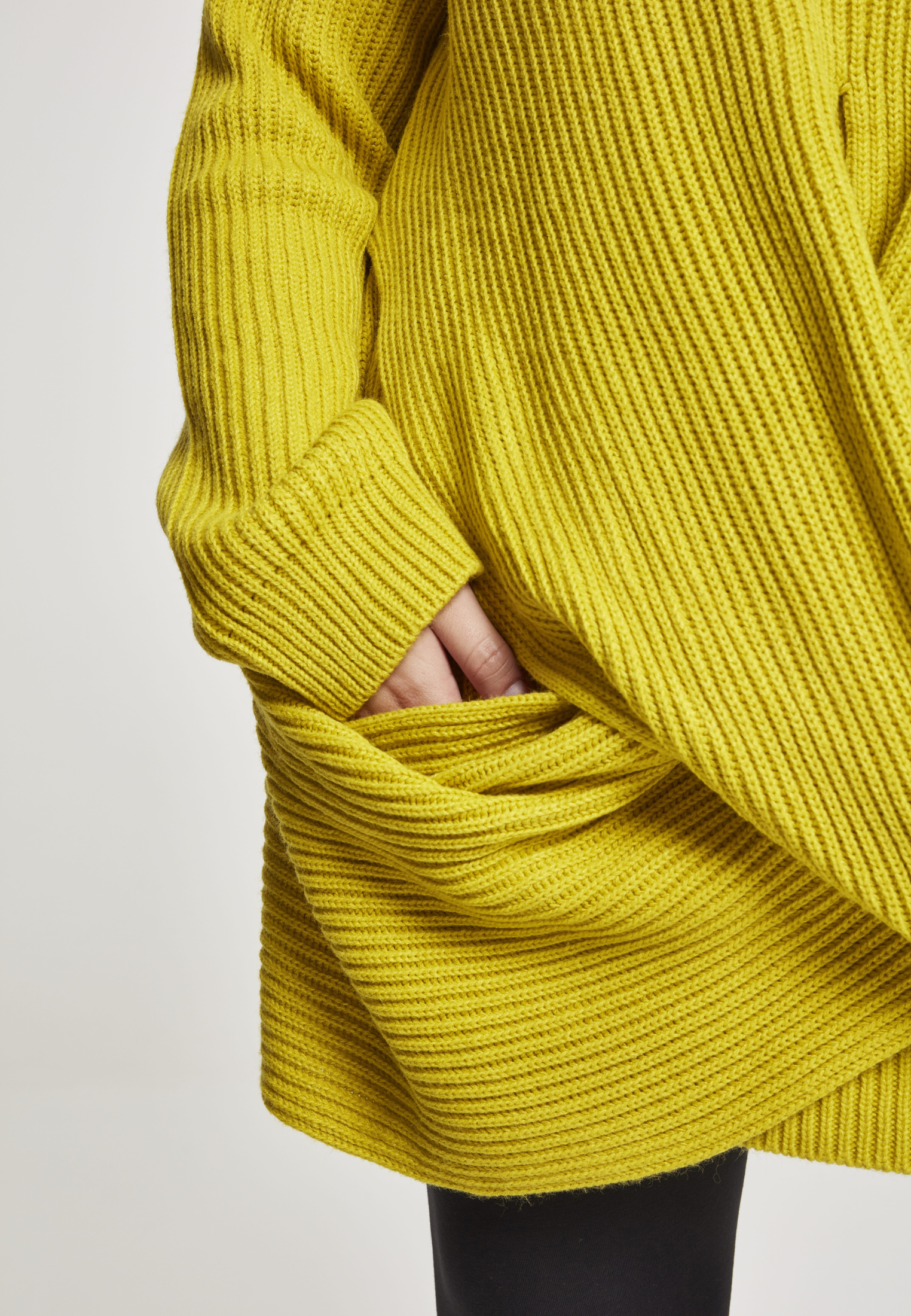 Ladies Wrapped Sweater lemonmustard 3XL - variant image 5