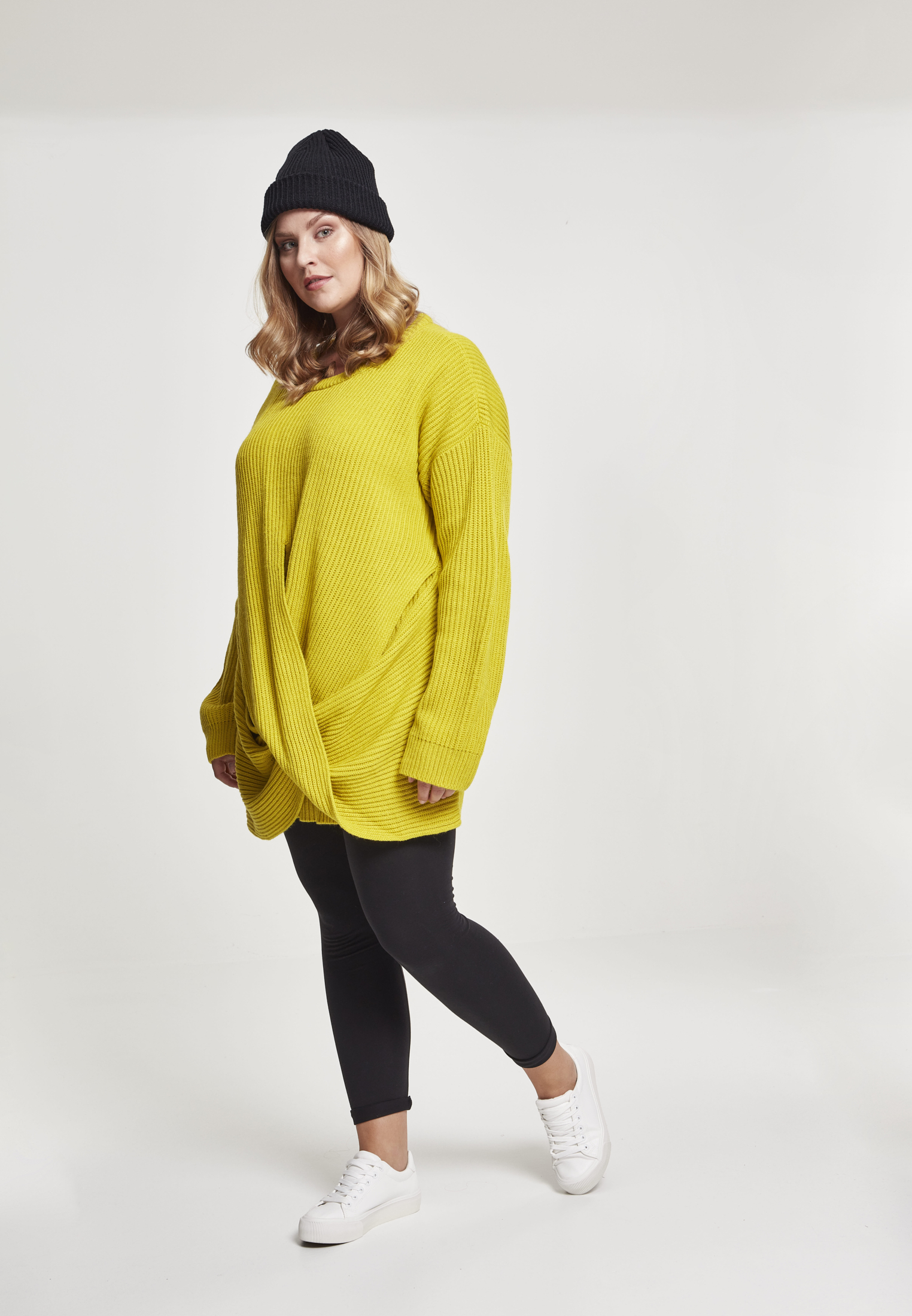 Ladies Wrapped Sweater lemonmustard 3XL - variant image 4