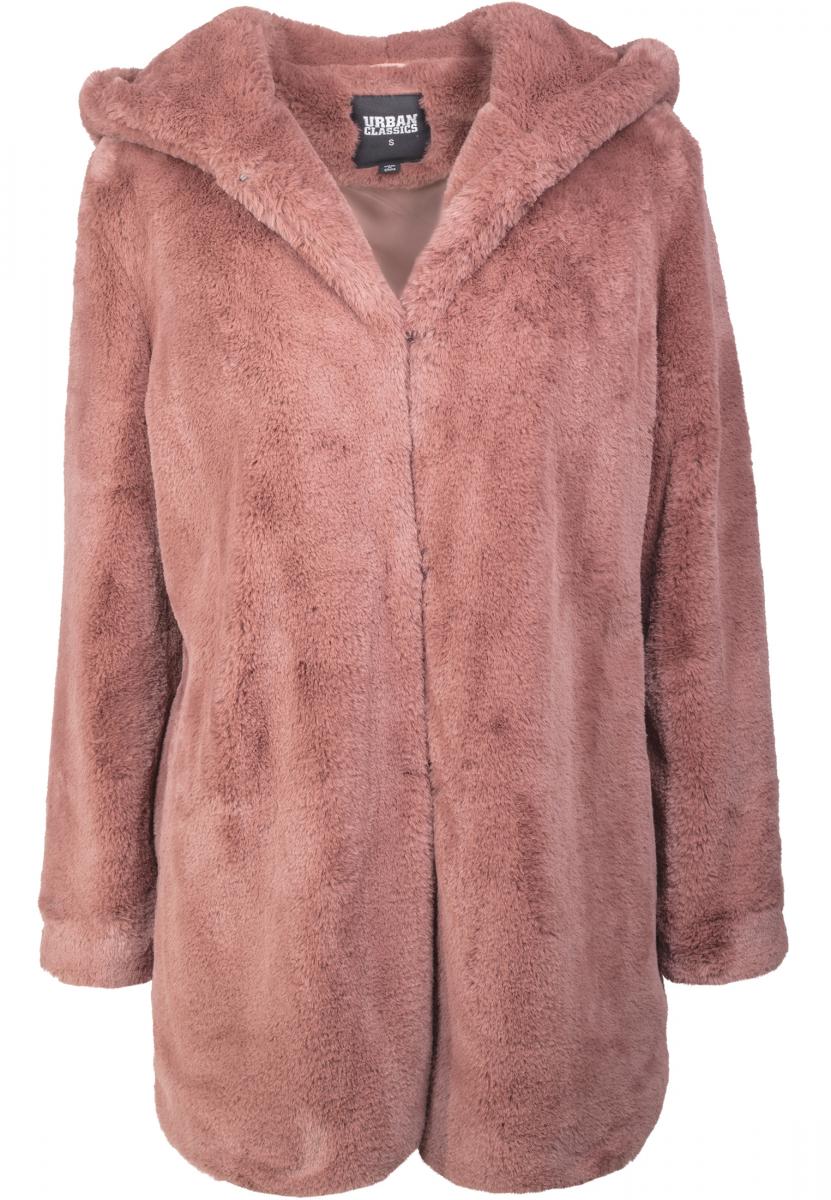 Ladies Hooded Teddy Coat darkrose 4XL - variant image 5