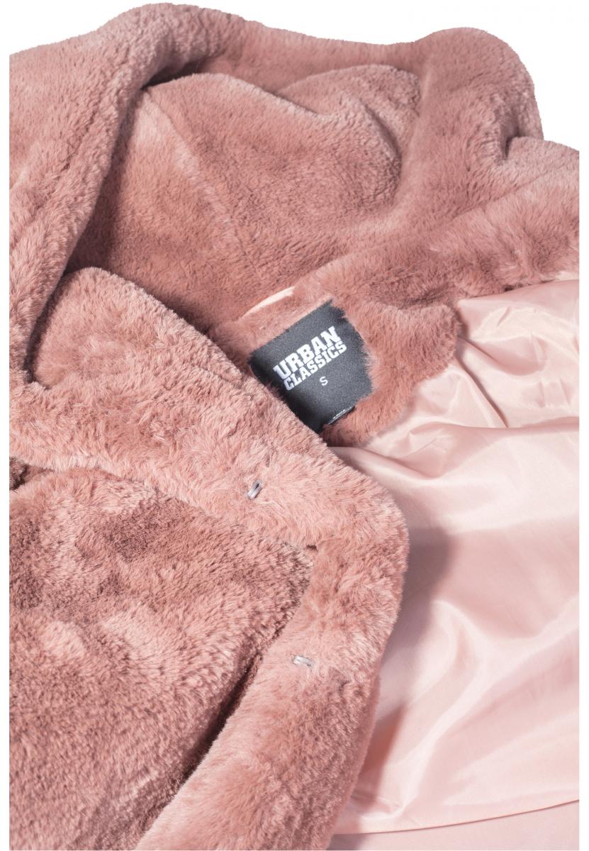 Ladies Hooded Teddy Coat darkrose 4XL - variant image 13
