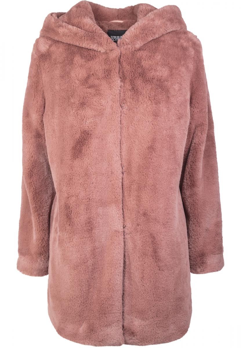 Ladies Hooded Teddy Coat darkrose 4XL - variant image 12