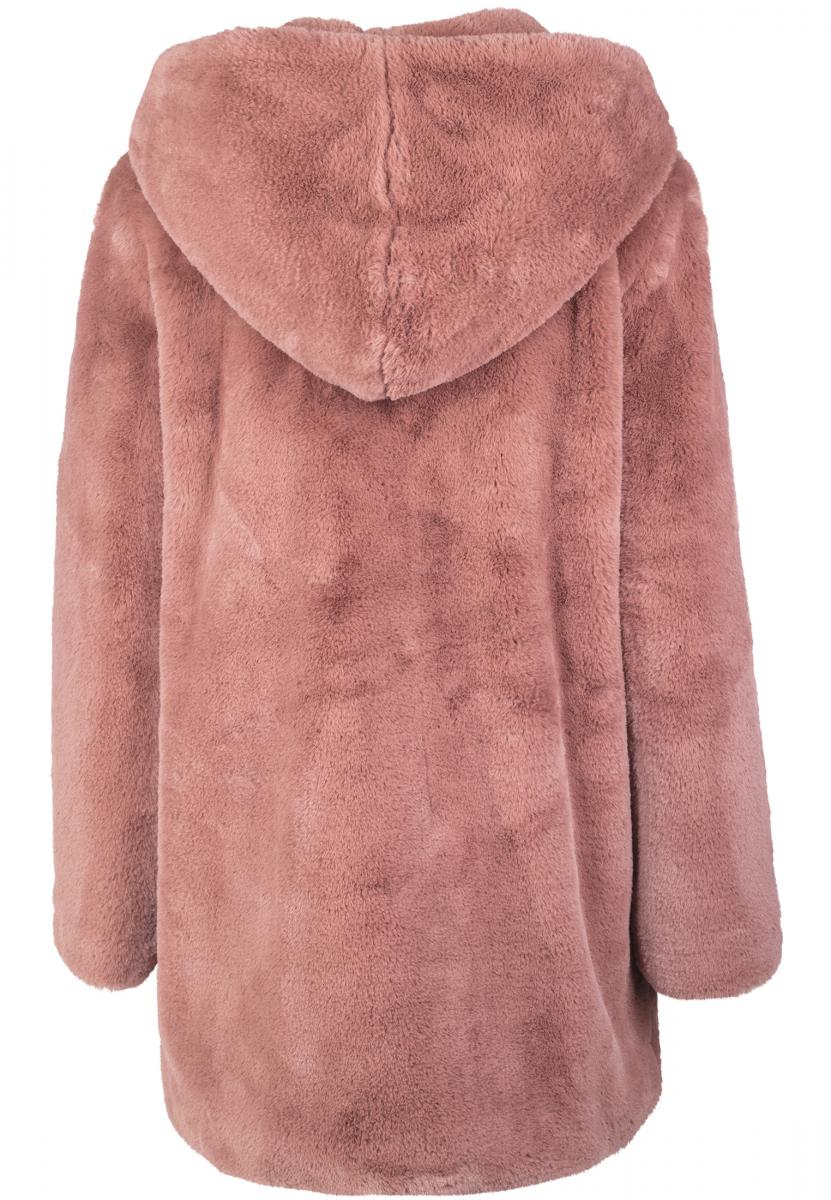 Ladies Hooded Teddy Coat darkrose 4XL - variant image 6