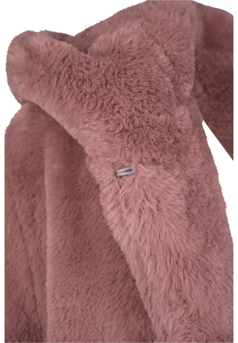 Ladies Hooded Teddy Coat darkrose 4XL - variant image 8