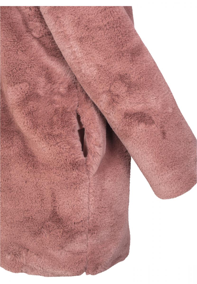 Ladies Hooded Teddy Coat darkrose 4XL - variant image 9