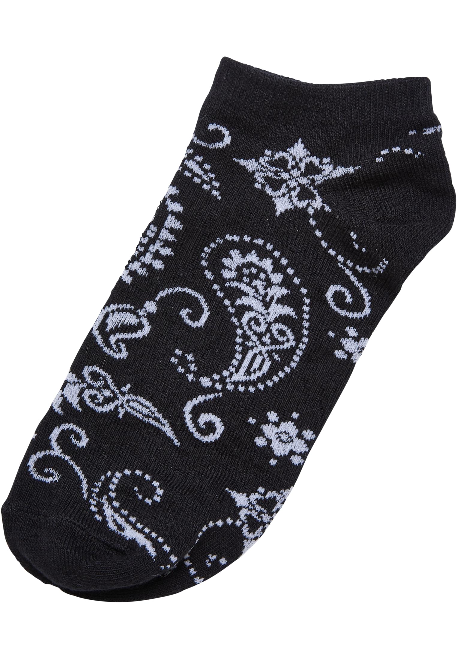 Bandana Pattern No Show Socks 5-Pack black 43-46 - variant image 1