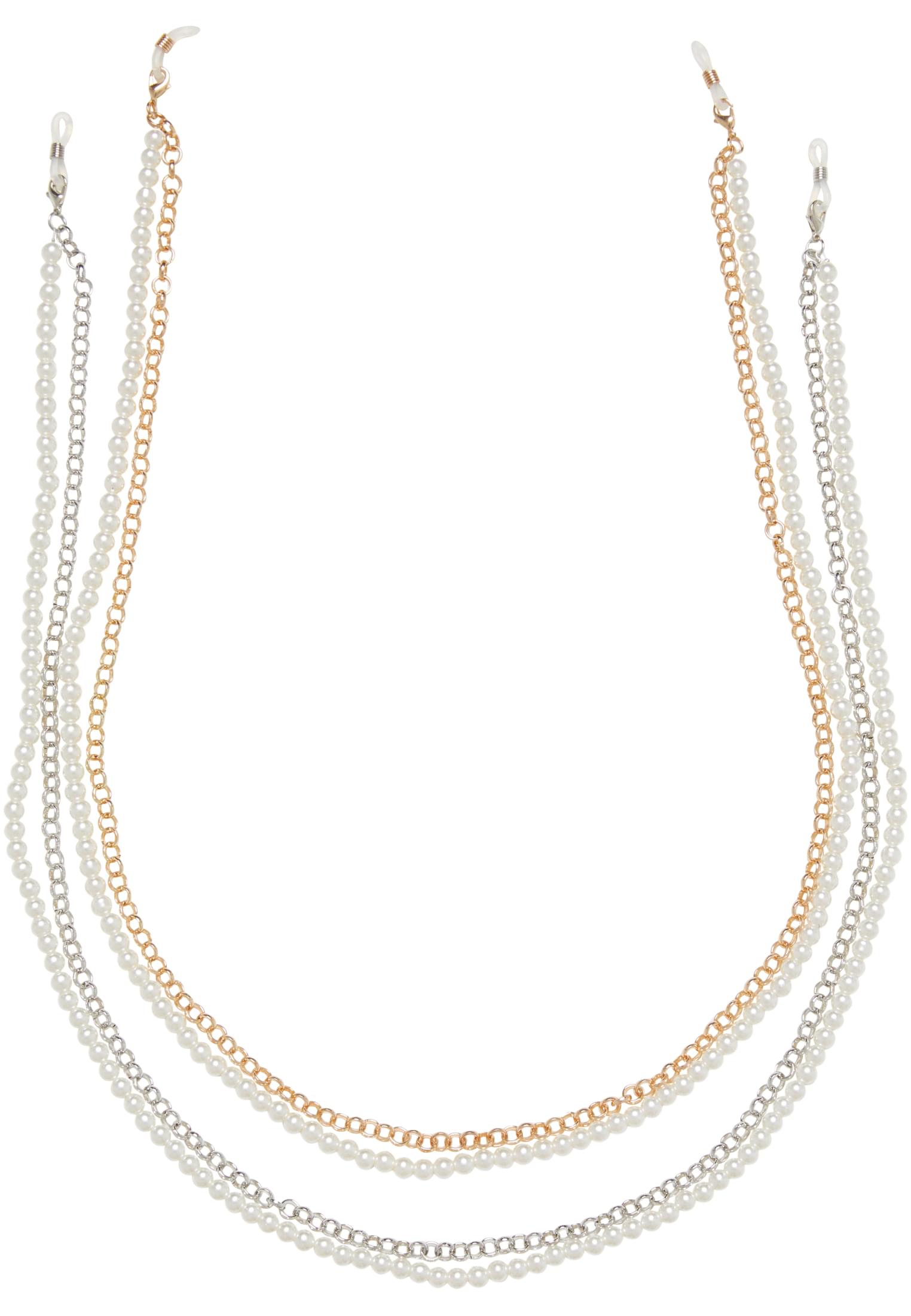 Pearl layering Sunglasses Chain 2-Pack gold/silver one size - alternate variant 1