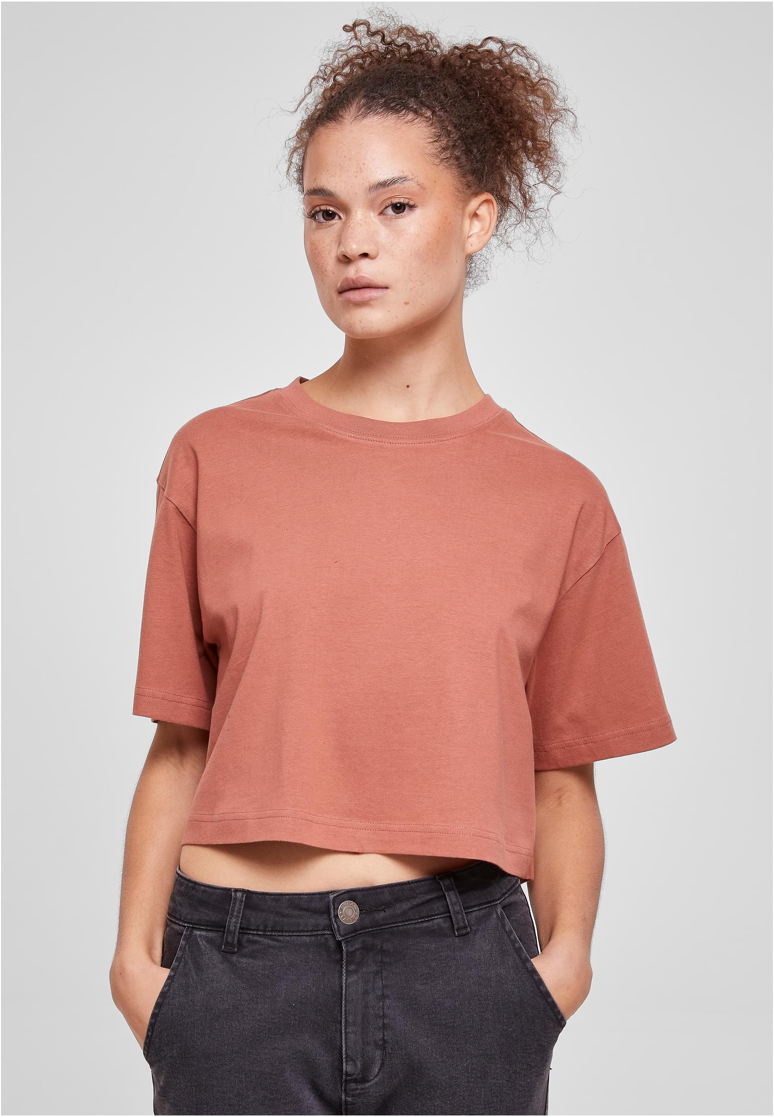 レディース ショート オーバーサイズ Tシャツ テラコッタ 3XL
 - alternate variant 15