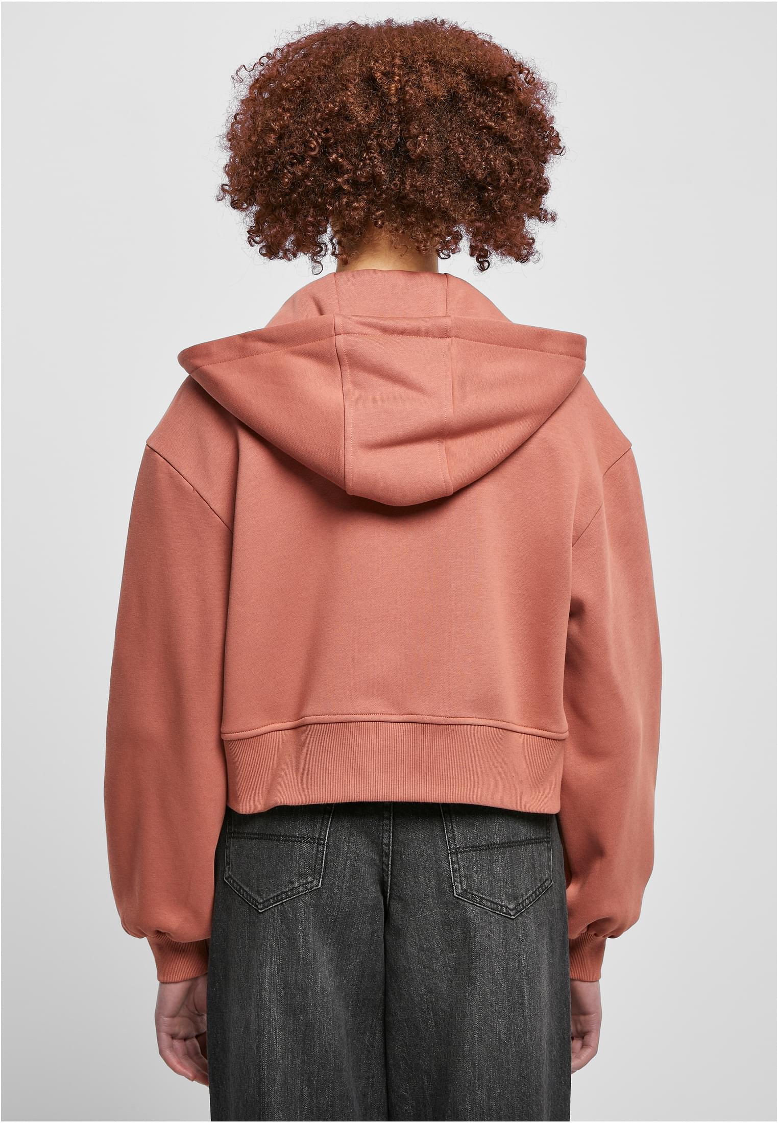 Ladies Short Oversized Zip Jacket terracotta 3XL - variant image 2