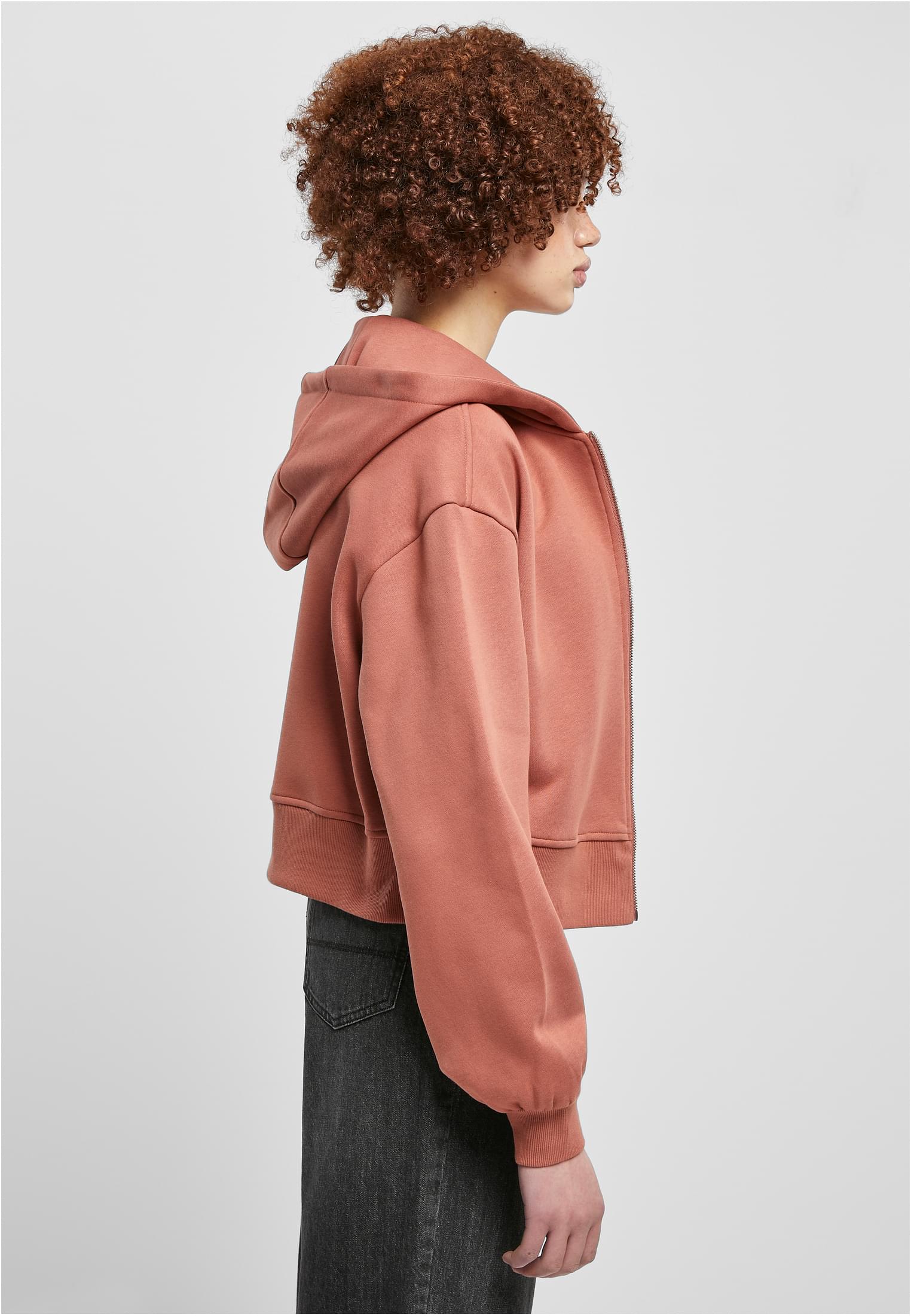 Ladies Short Oversized Zip Jacket terracotta 3XL - variant image 3