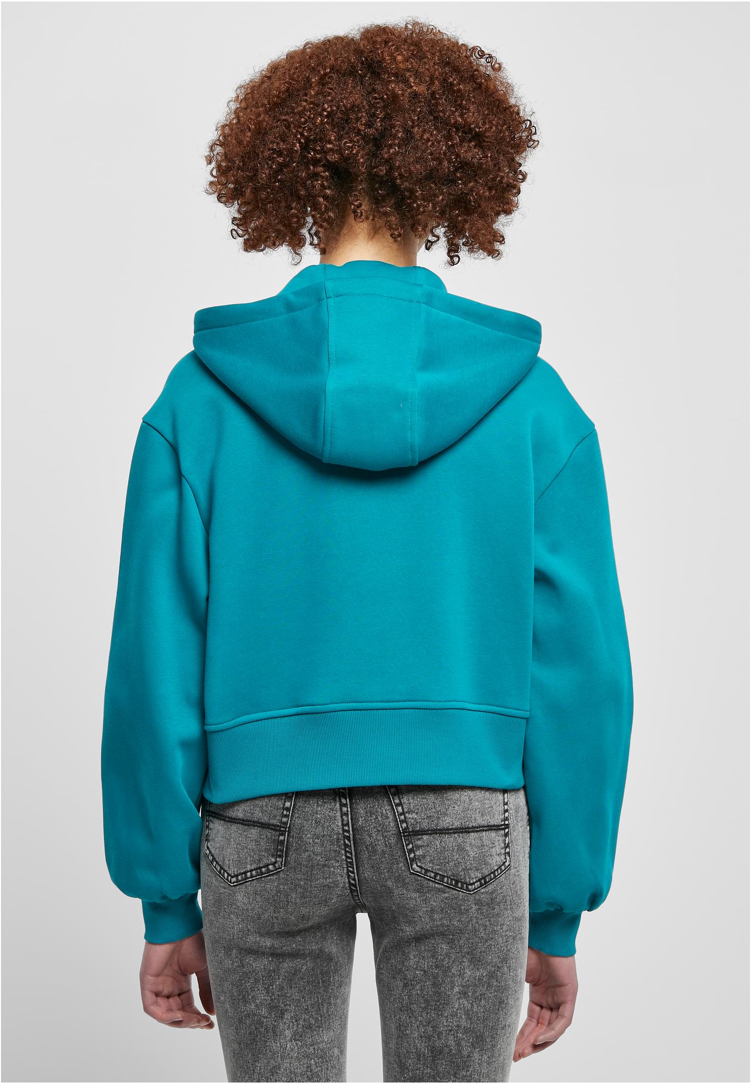 Ladies Short Oversized Zip Jacket watergreen 3XL - variant image 2