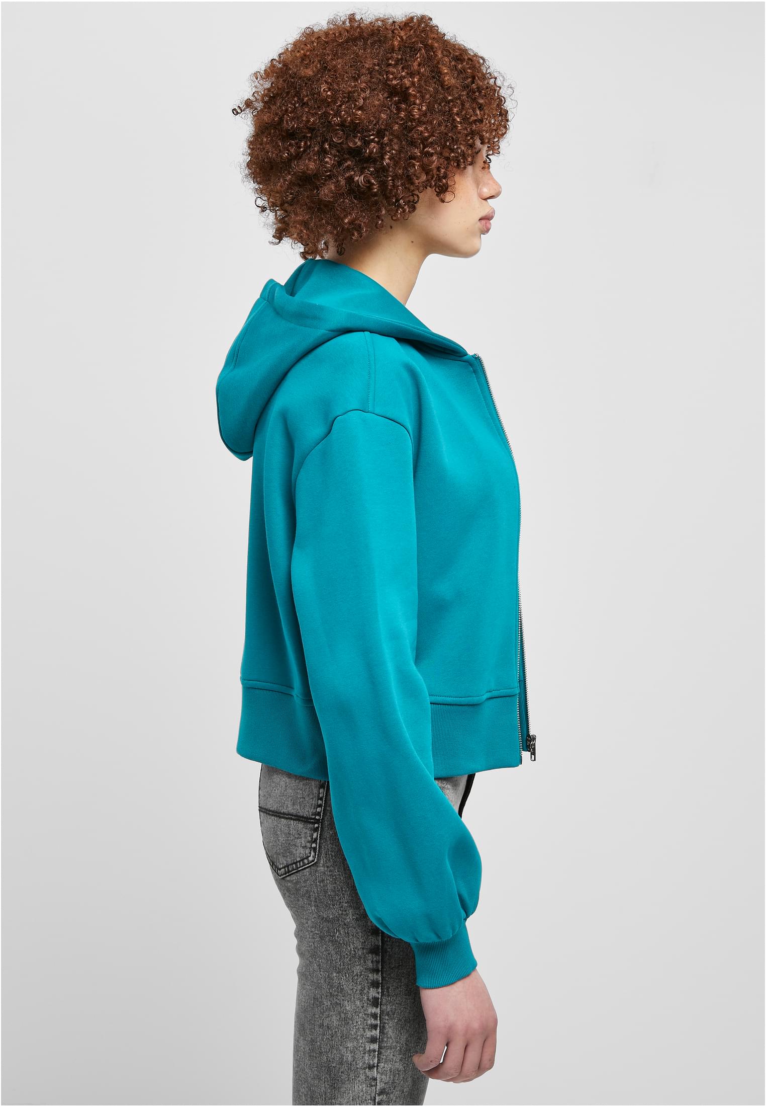 Ladies Short Oversized Zip Jacket watergreen 3XL - variant image 3