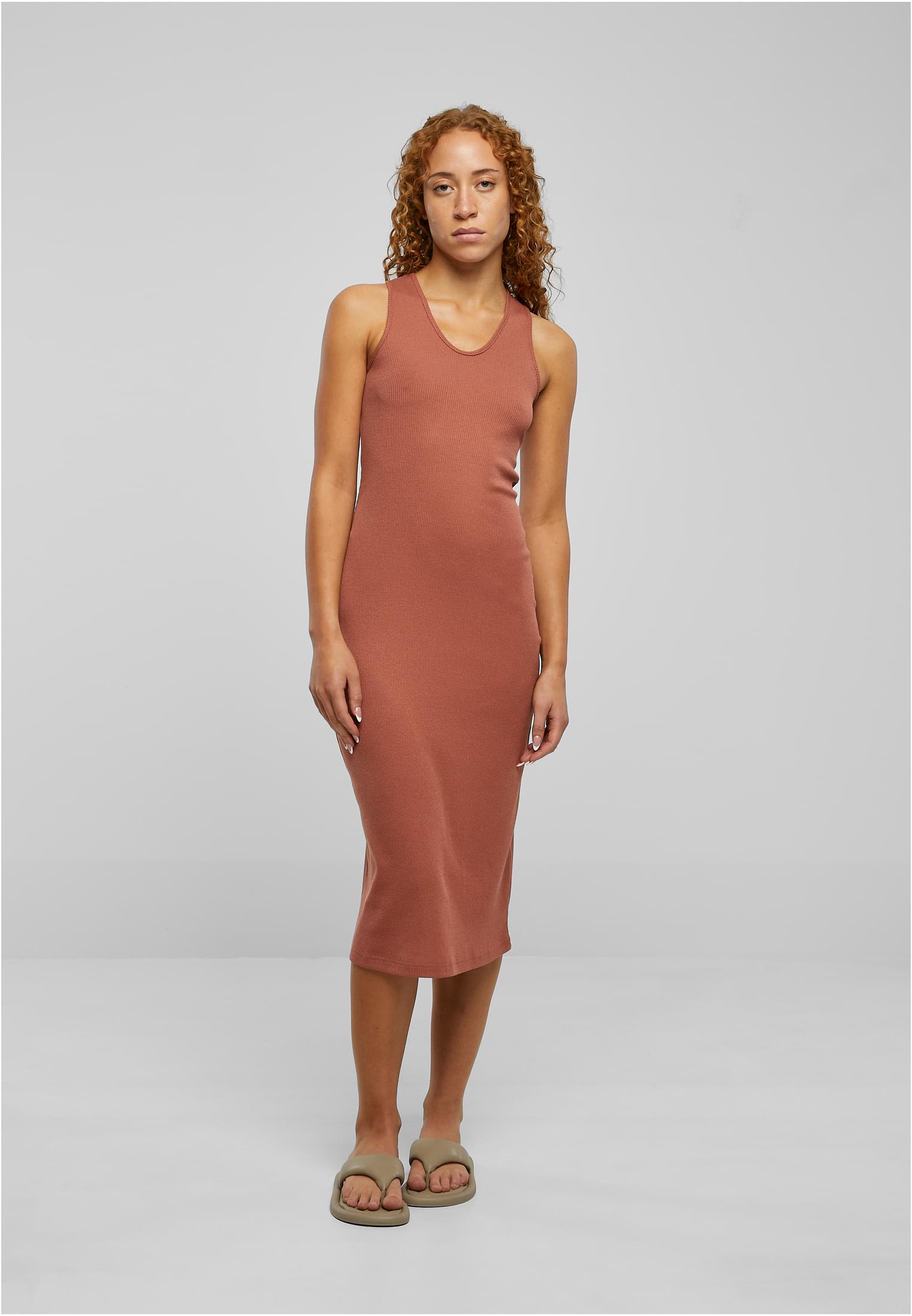 Vestido Midi sin Mangas Ribbed Terracota 3XL
 - variant image 4