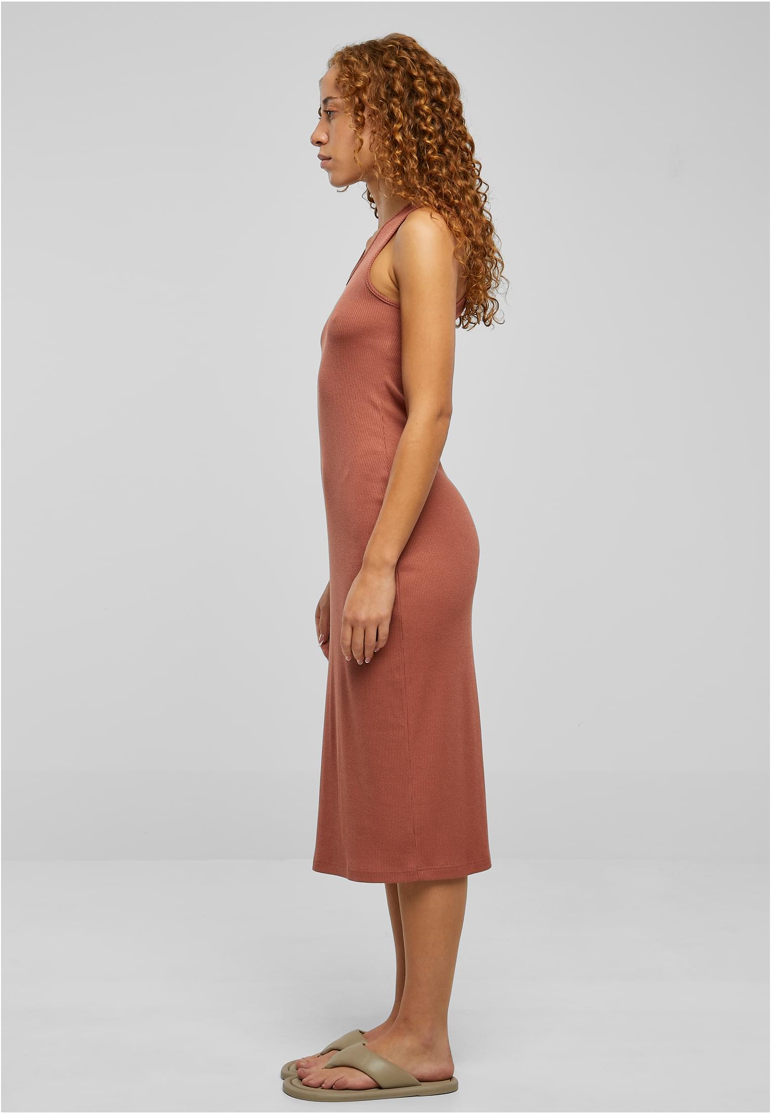 Vestido Midi sin Mangas Ribbed Terracota 3XL
 - variant image 1