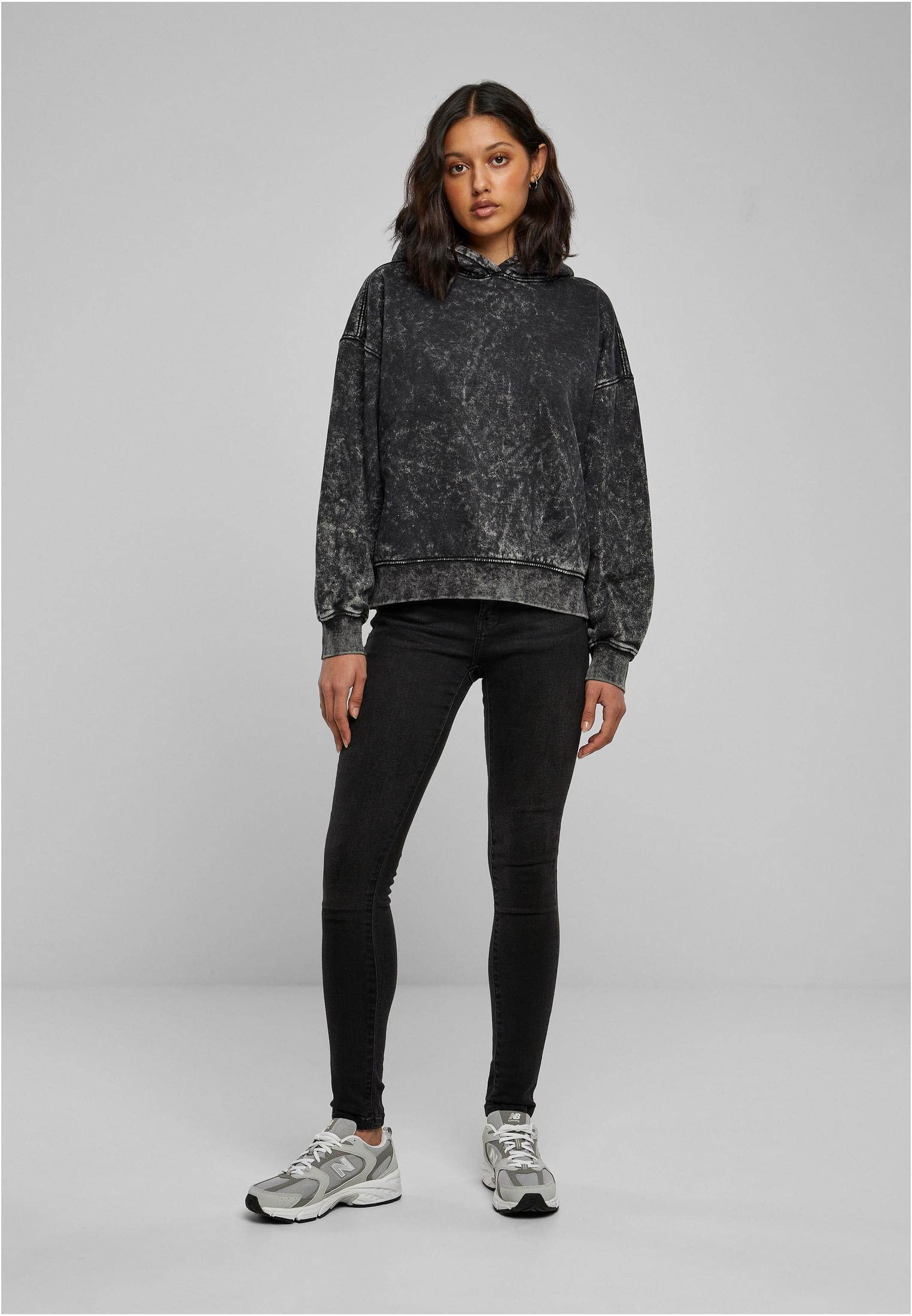 Vêtement ample pour femmes, capuche lavée, noir, 3XL
 - variant image 4